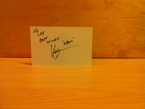 Kevin McDine Signed White Card Kevin McDine Signed White Card