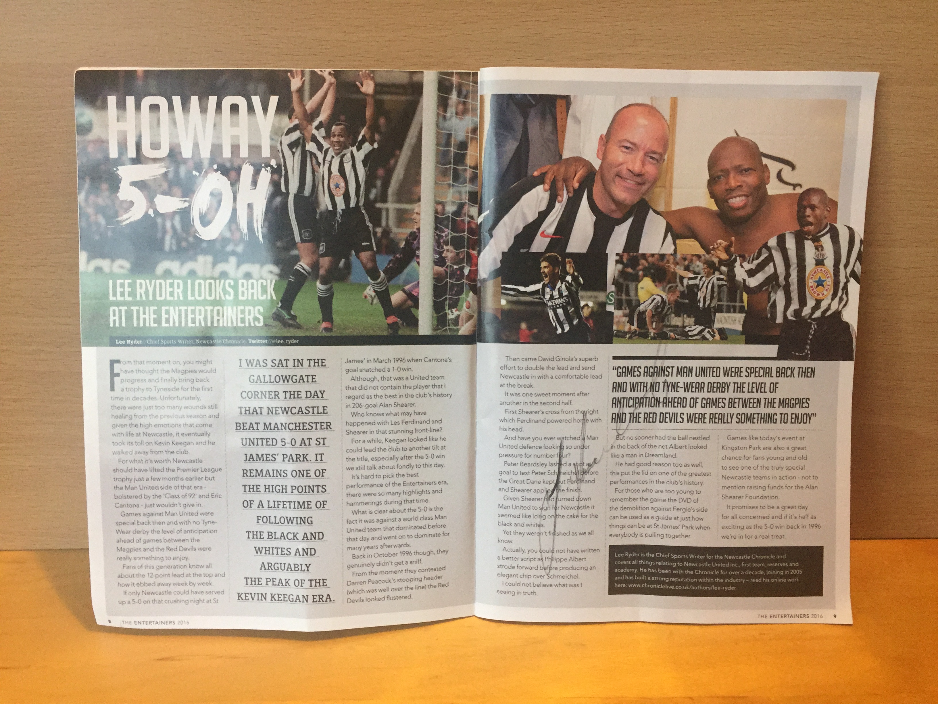 Les Ferdinand Signed Football Programme