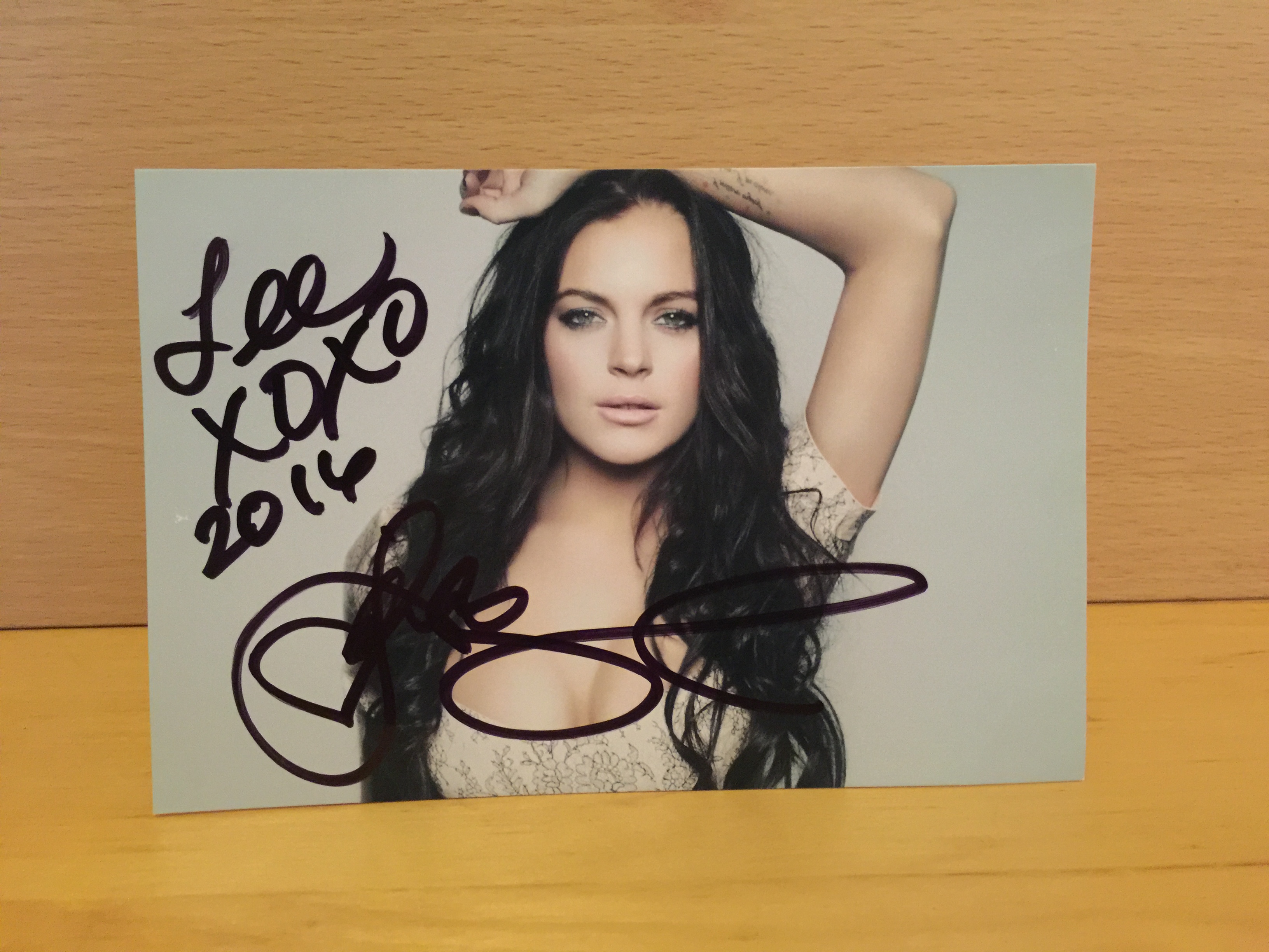 Lindsay Lohan Signed Colour Photo
