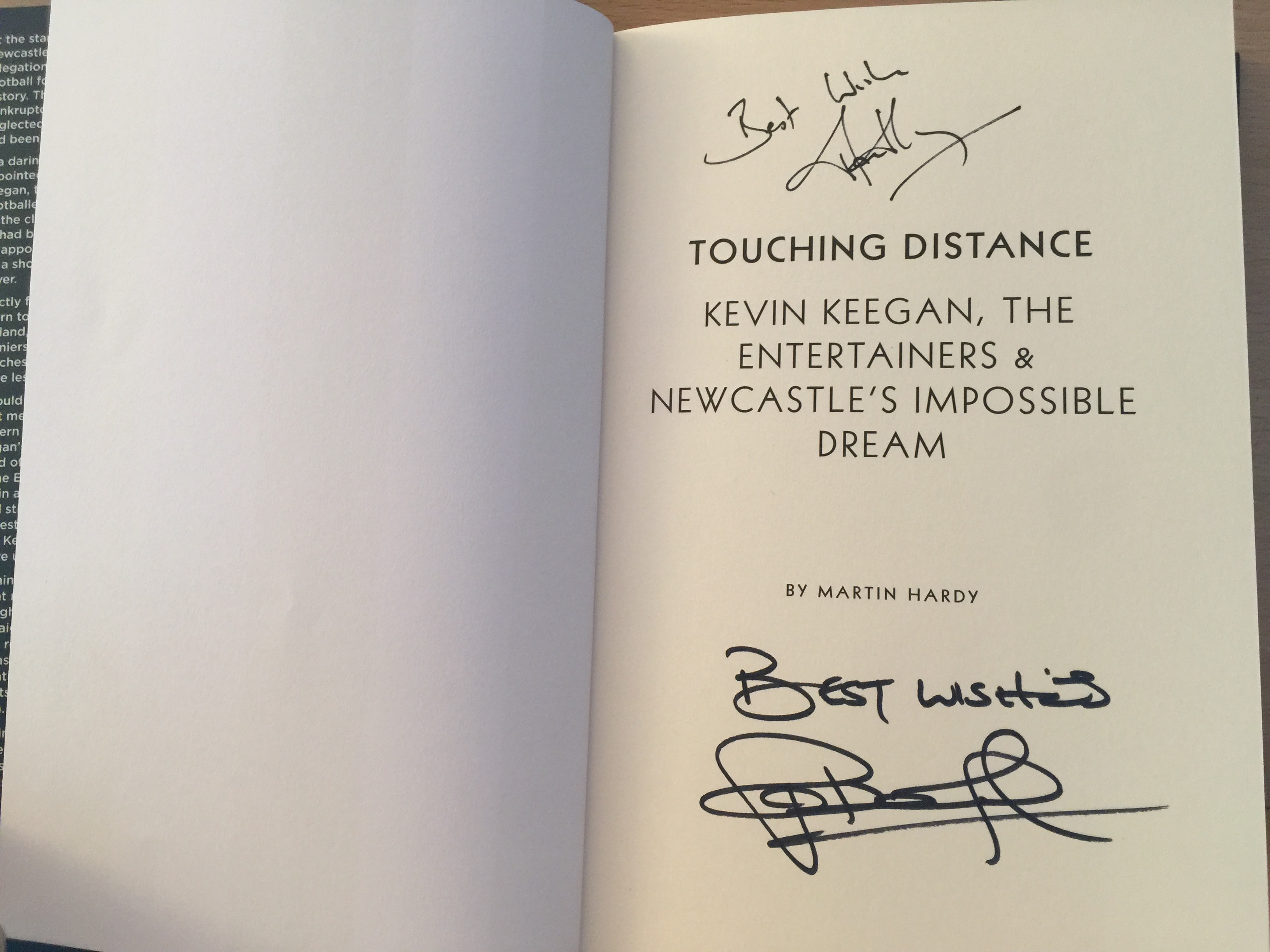 Martin Hardy and Robert Lee Signed Book