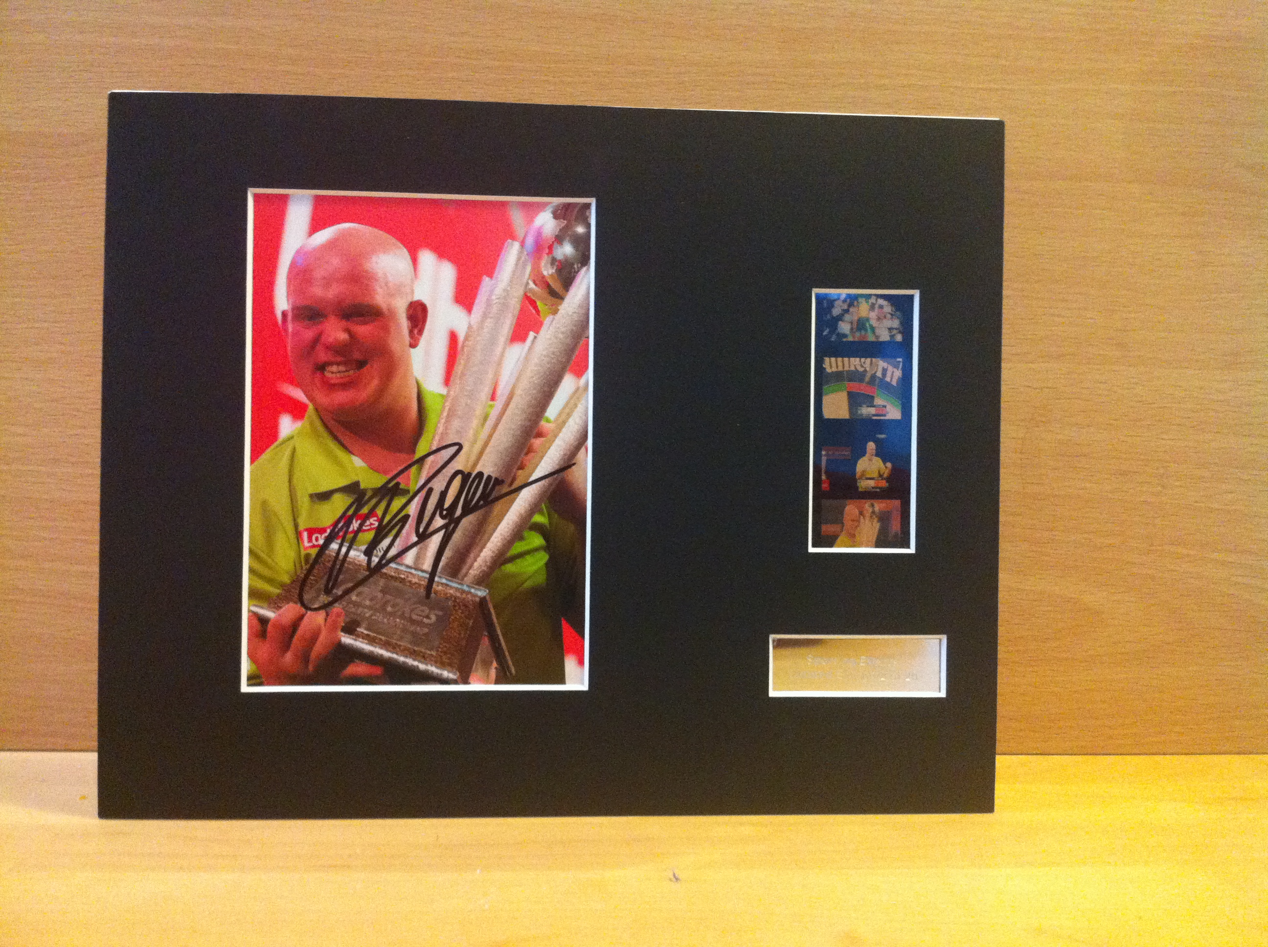 Michael van Gerwen Signed Film Mount Michael van Gerwen Signed Film Mount