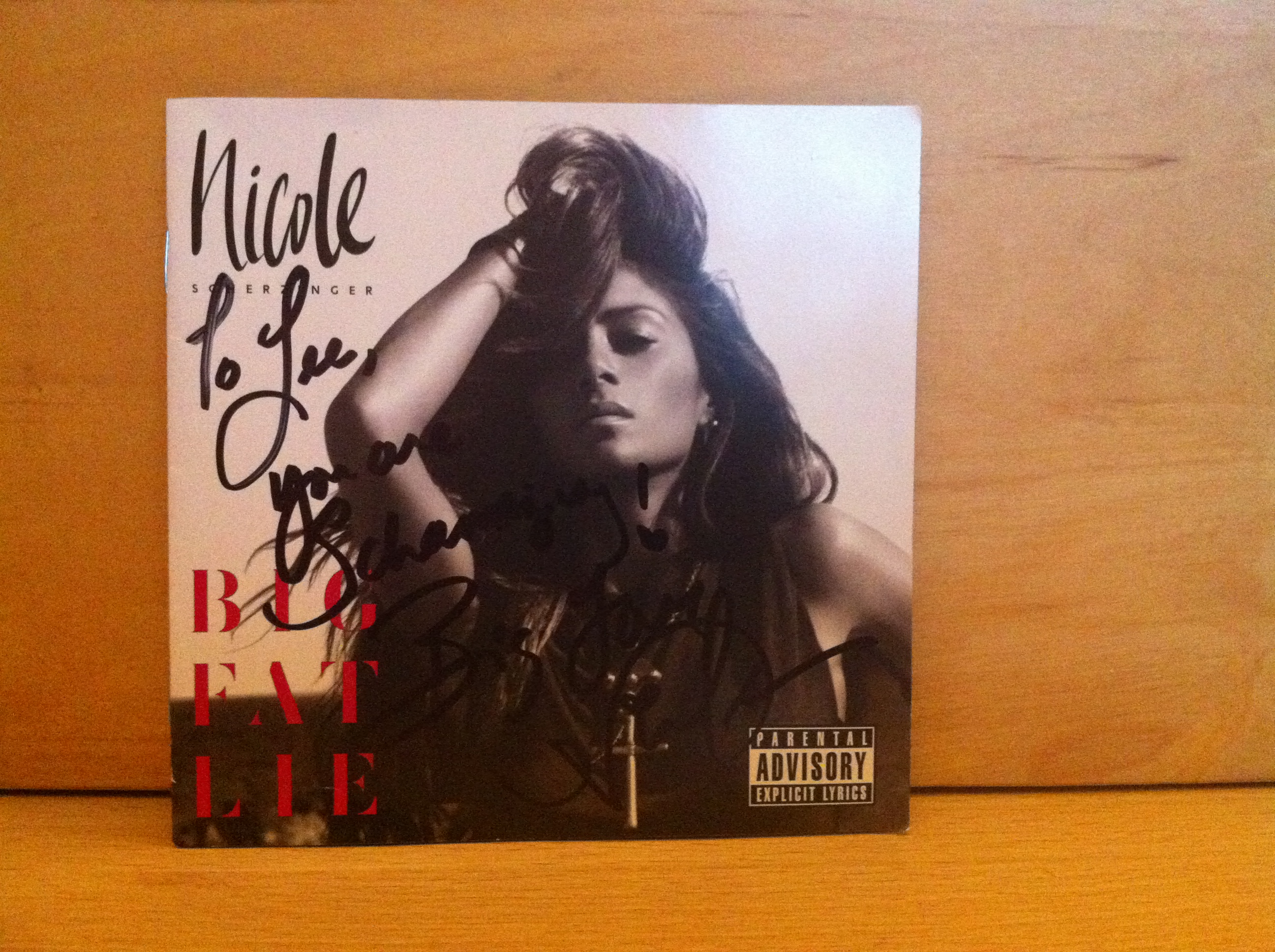 Nicole Scherzinger Signed CD Album Cover