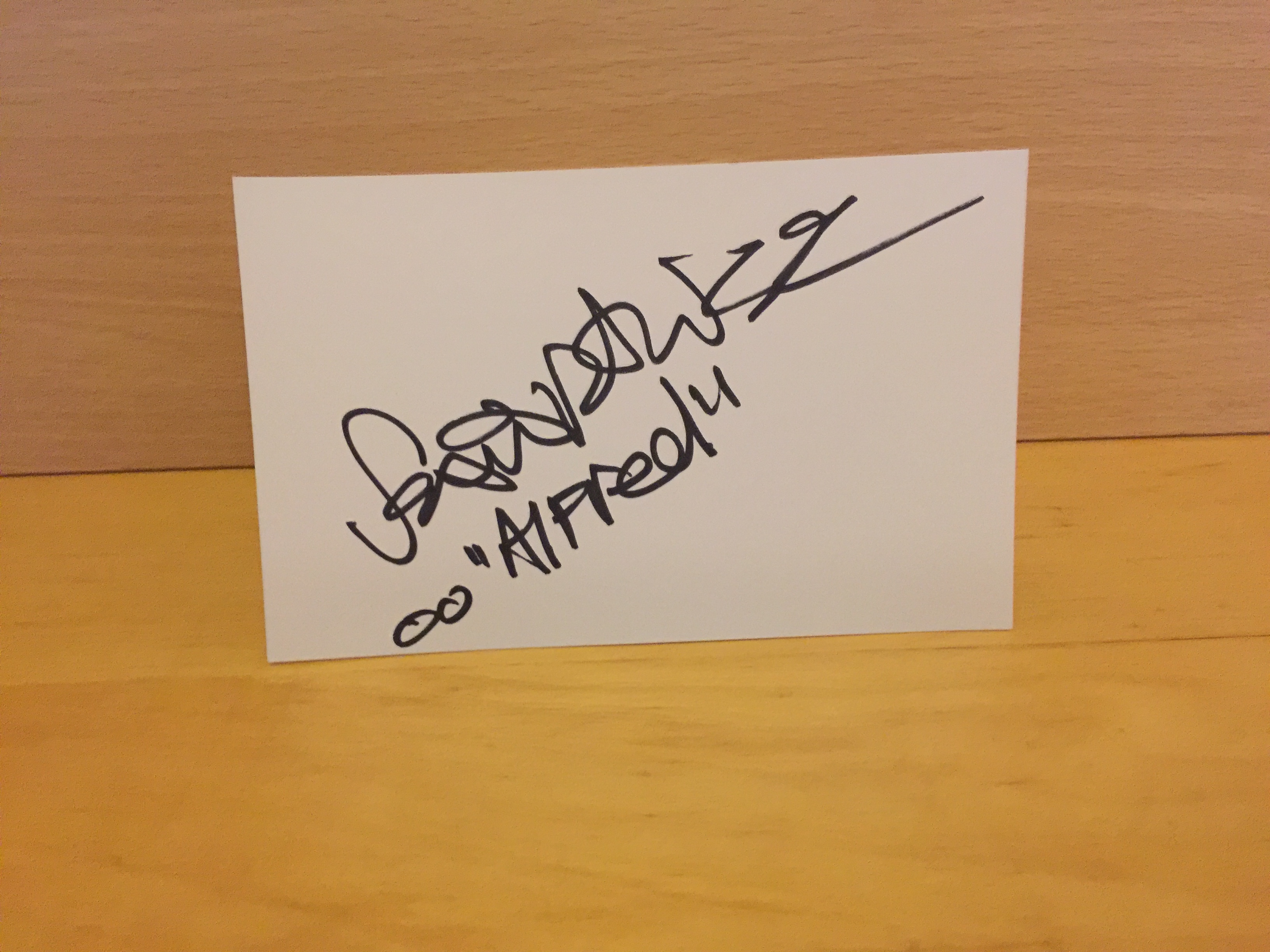 Sean Pertwee Signed White Card