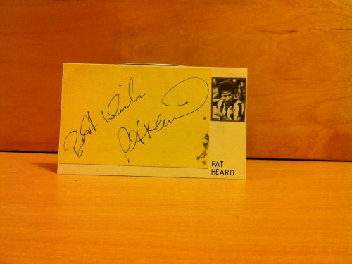 Pat Heard Signed White Card Pat Heard Signed White Card