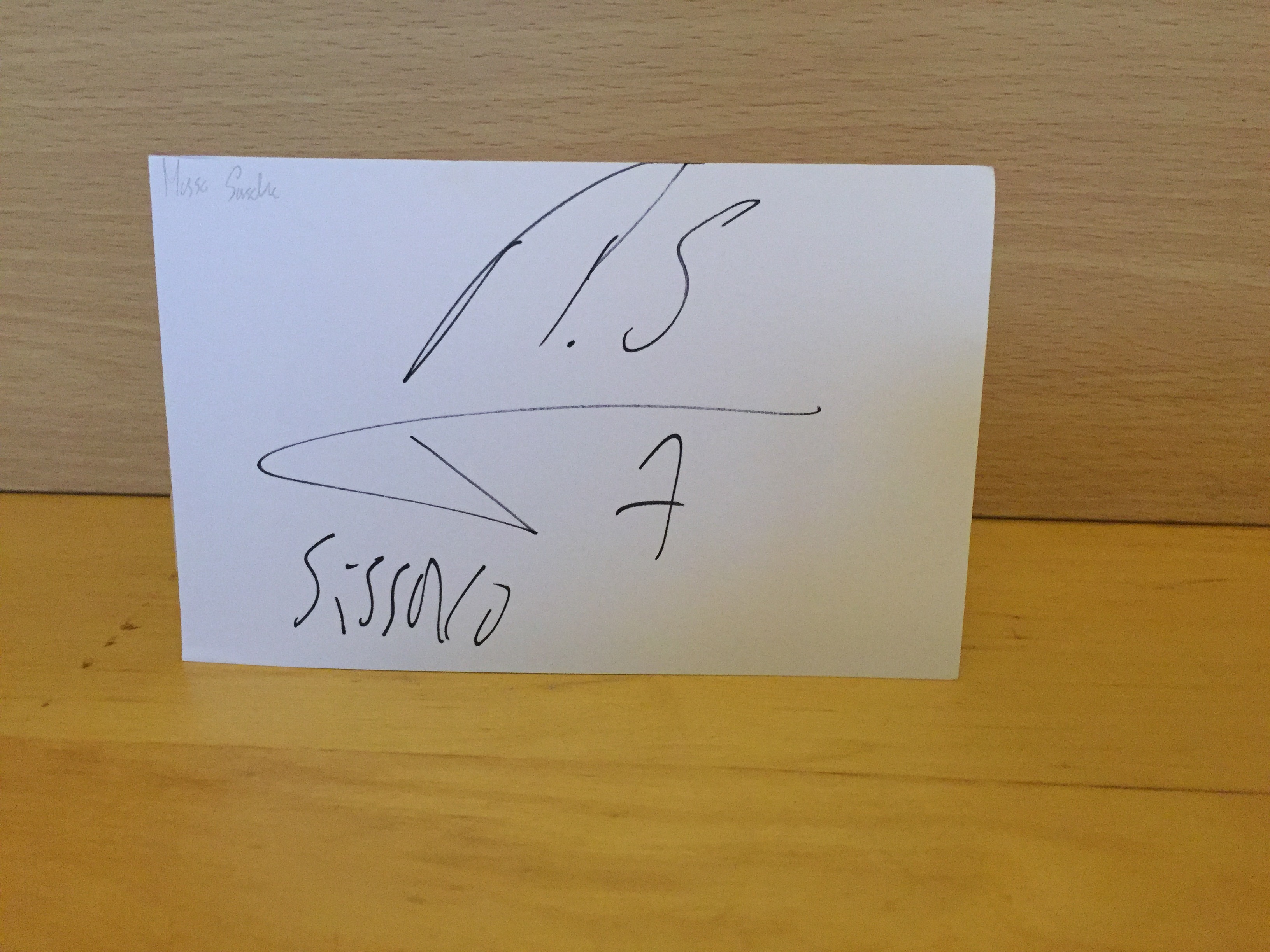 Moussa Sissoko Signed White Card