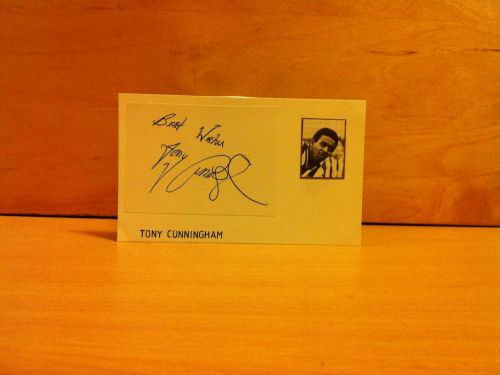 Tony Cunningham Signed White Card