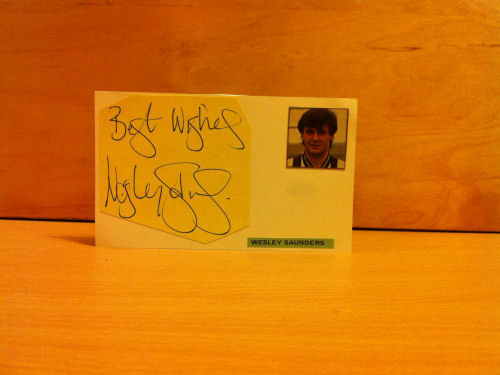 Wesley Saunders Signed White Card