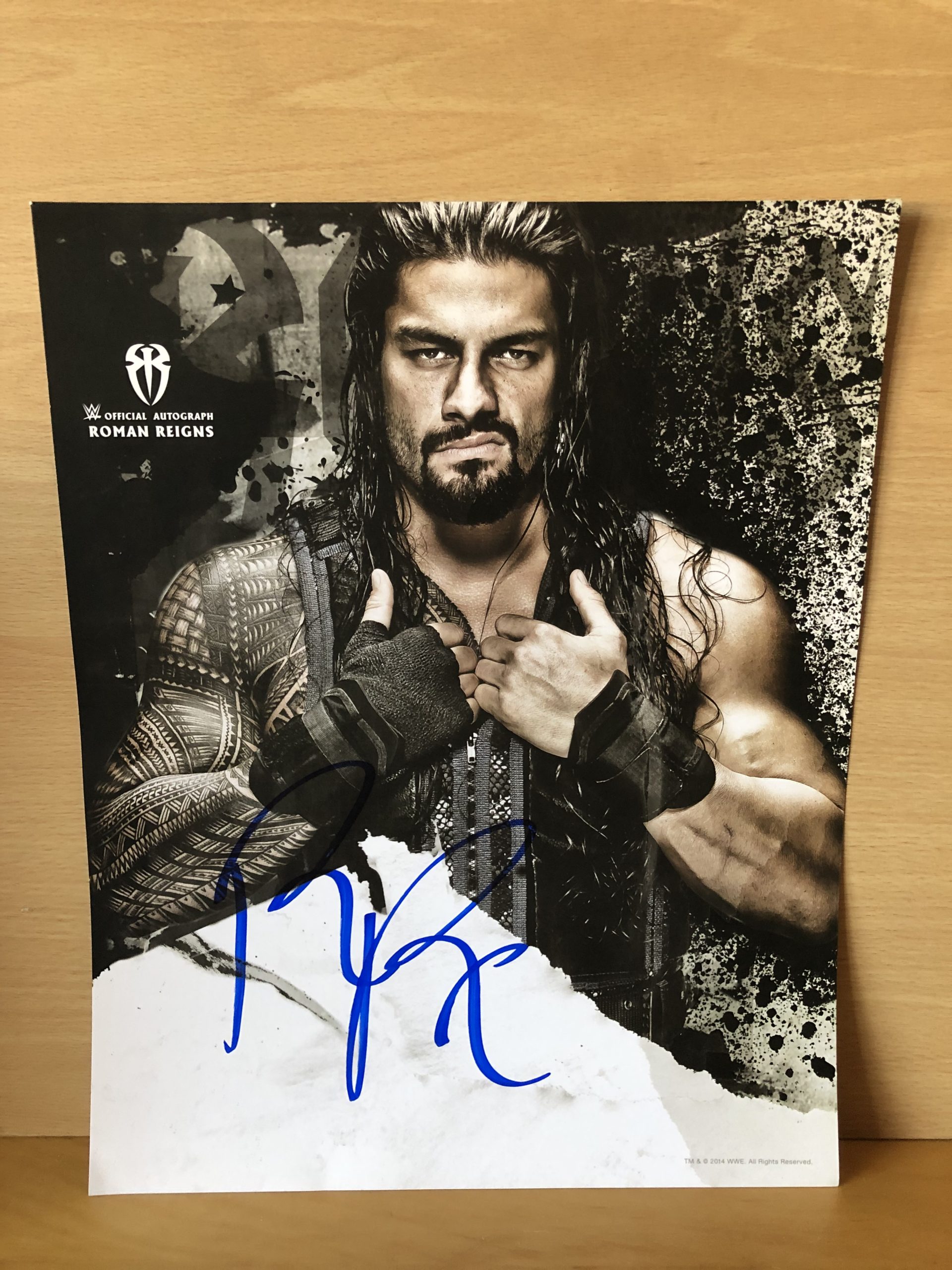Roman Reigns Signed A3 Colour Poster