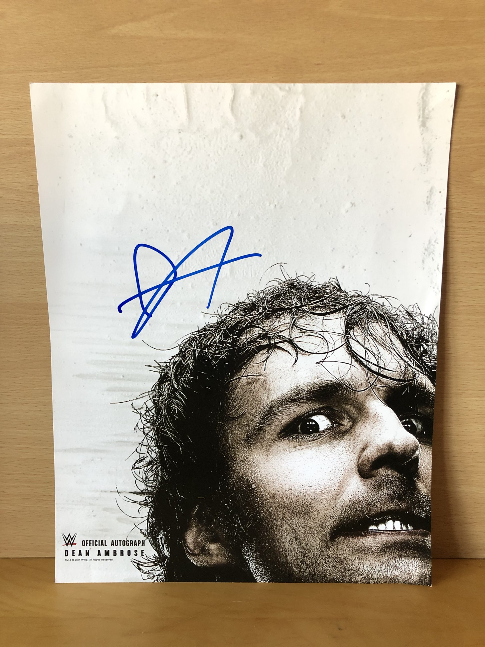 Dean Ambrose Signed A3 Colour Photo Dean Ambrose Signed A3 Colour Photo