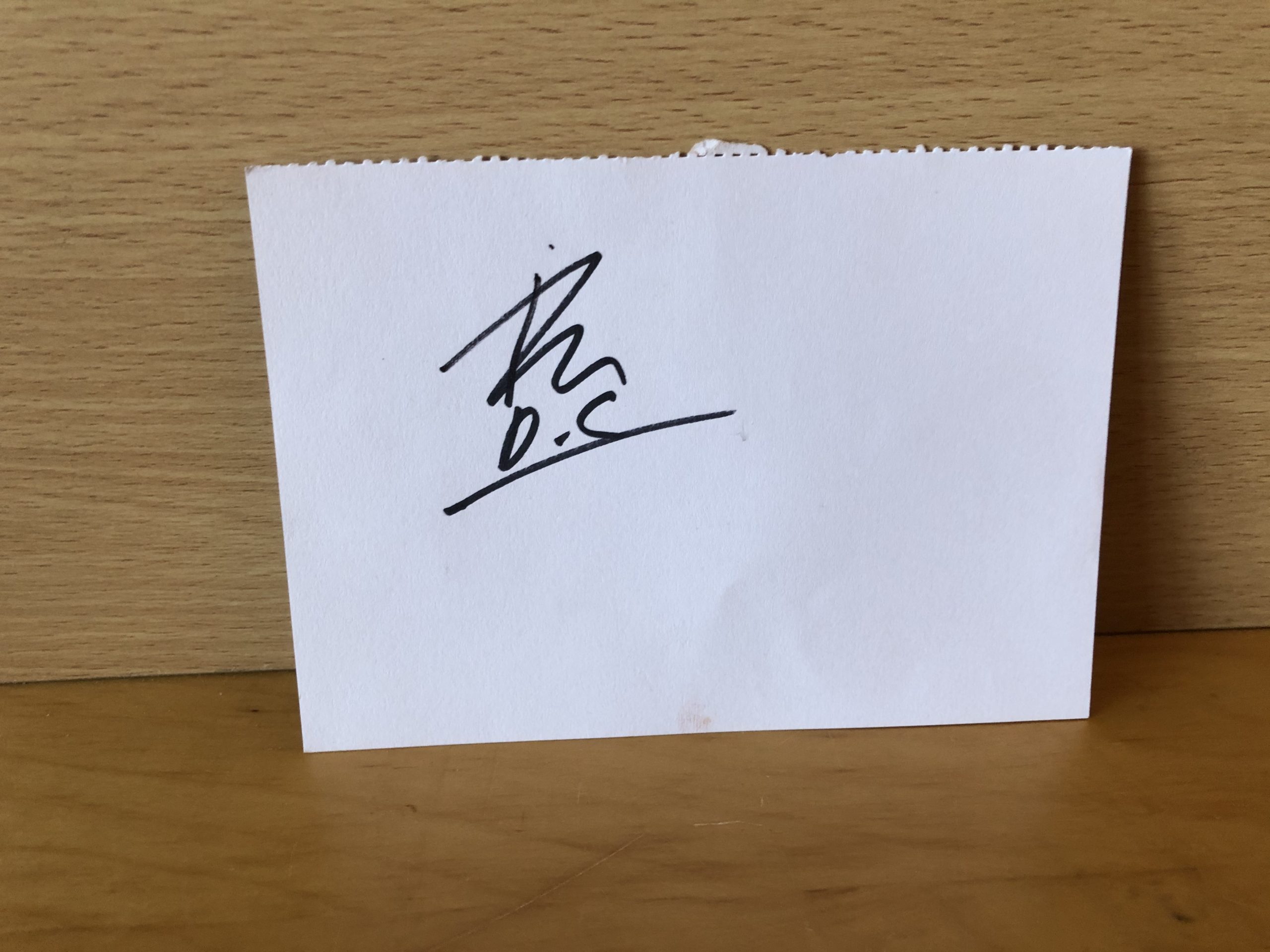 Iain De Caestecker Signed White Card