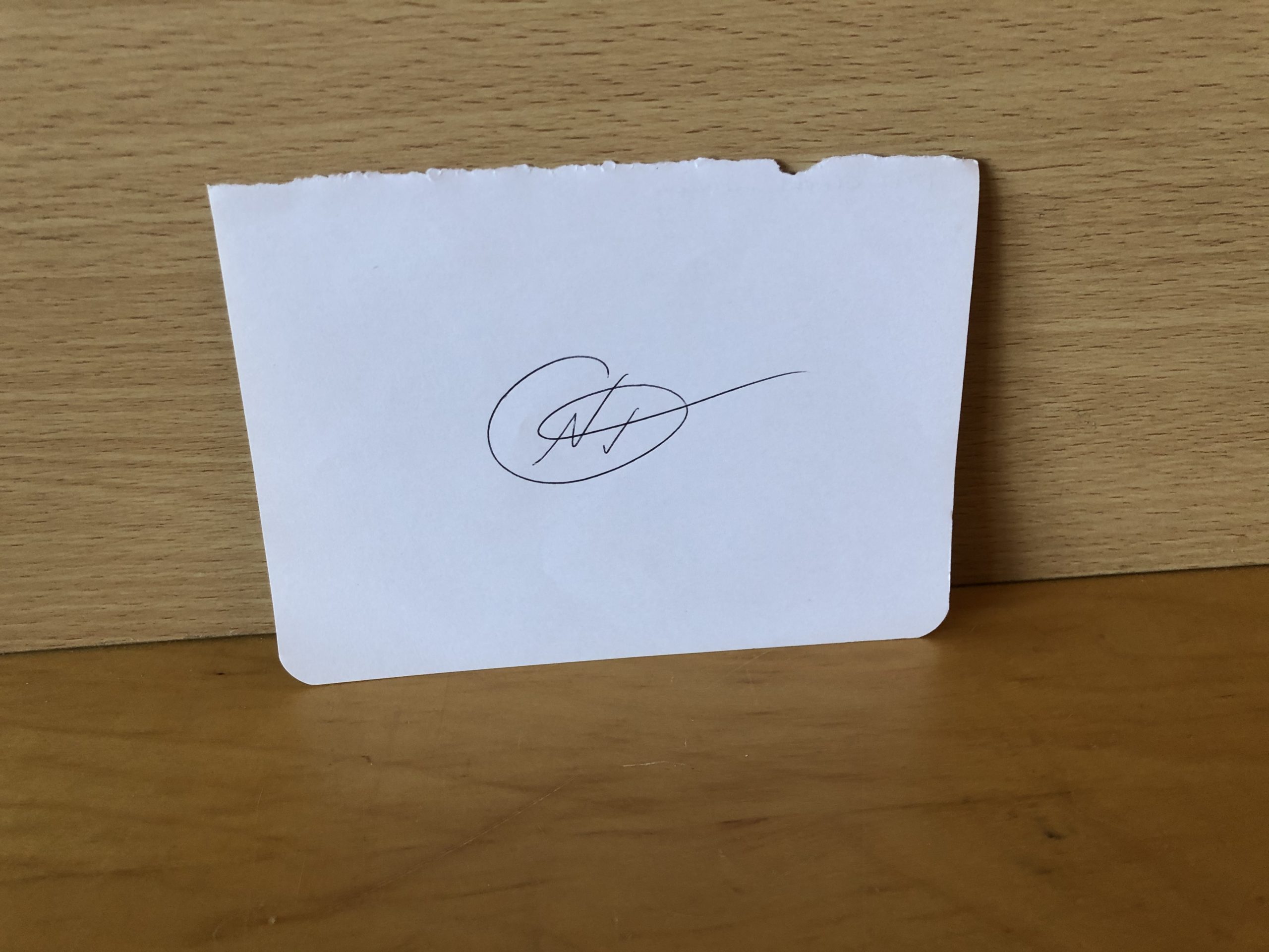 Noel Clarke Signed White Card