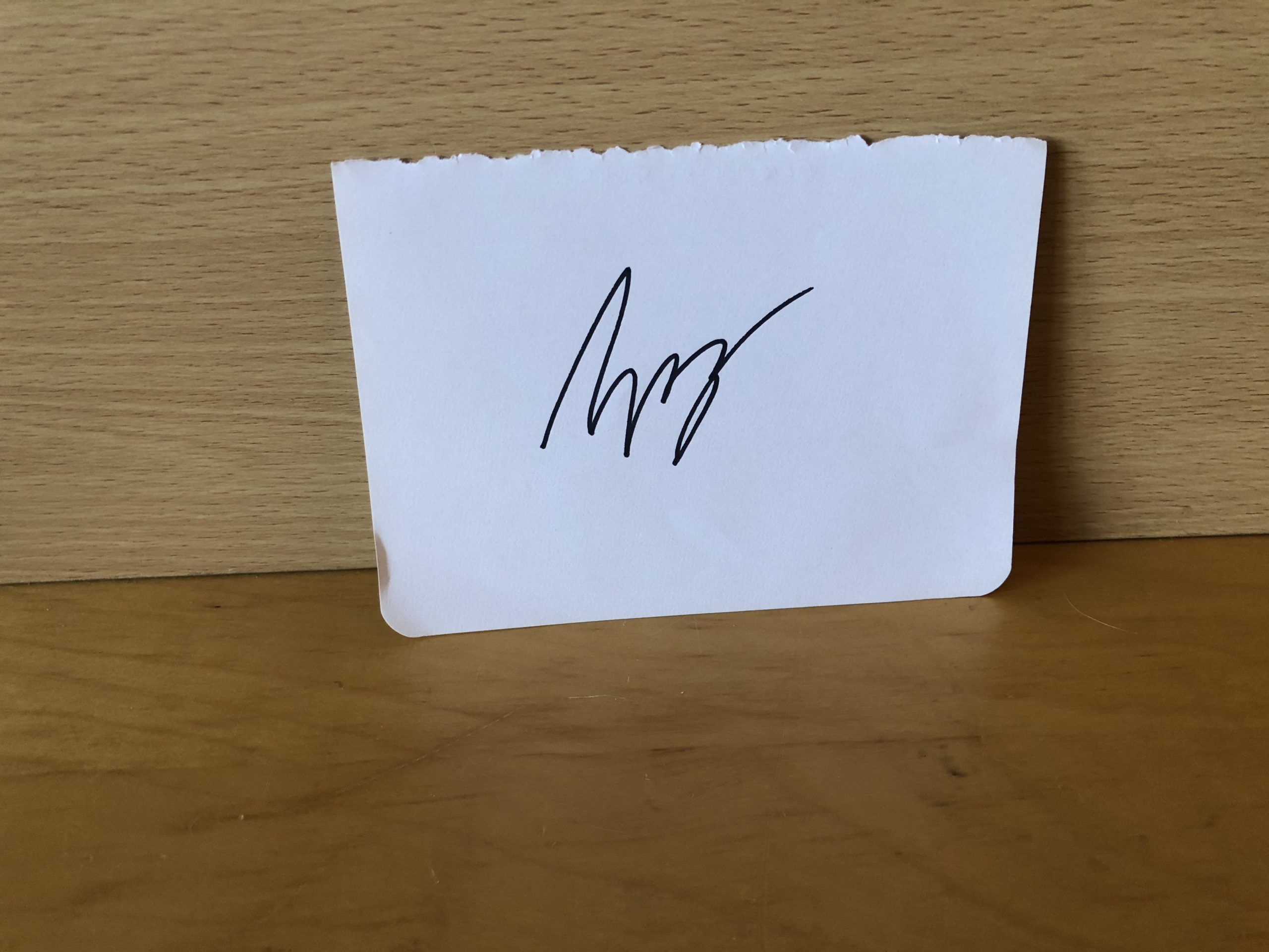 Elizabeth Banks Signed White Card
