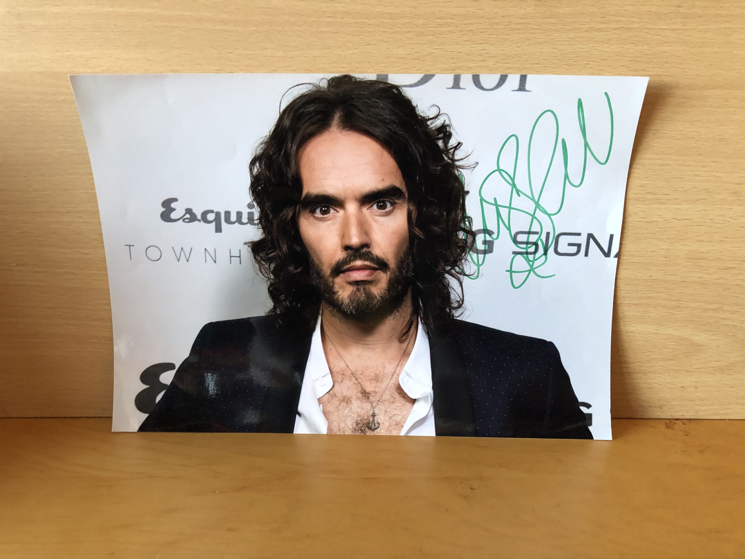 Russell Brand Signed Colour Photo