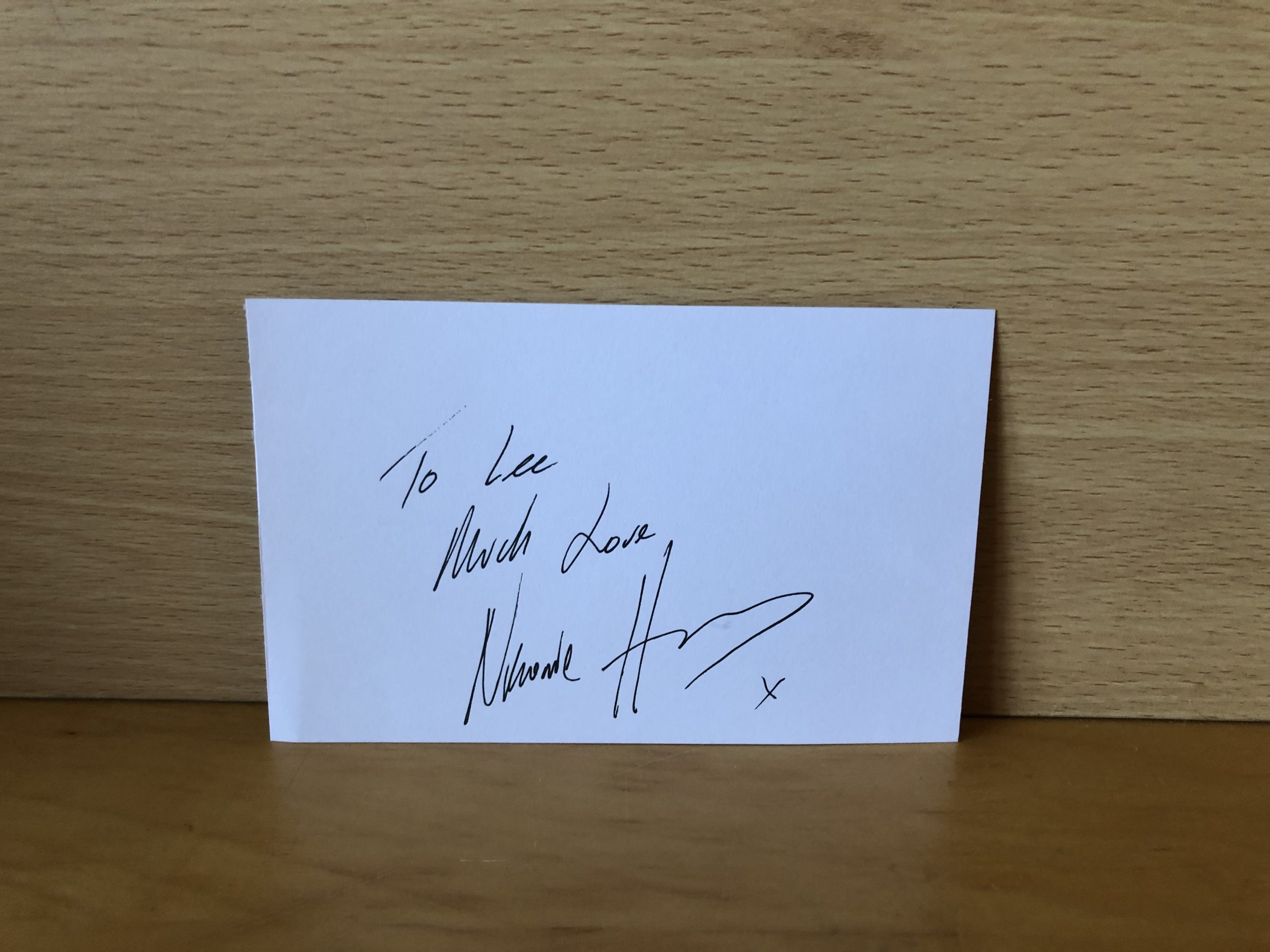 Naomie Harris Signed White Card