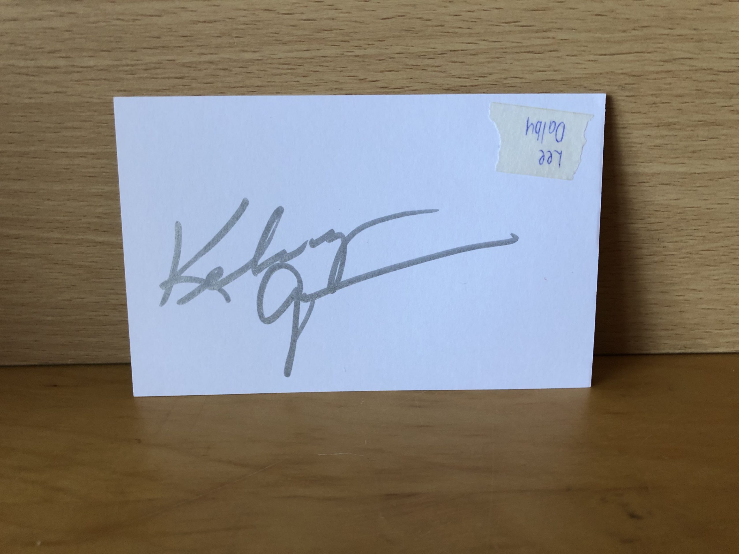 Kelsey Grammer Signed White Card