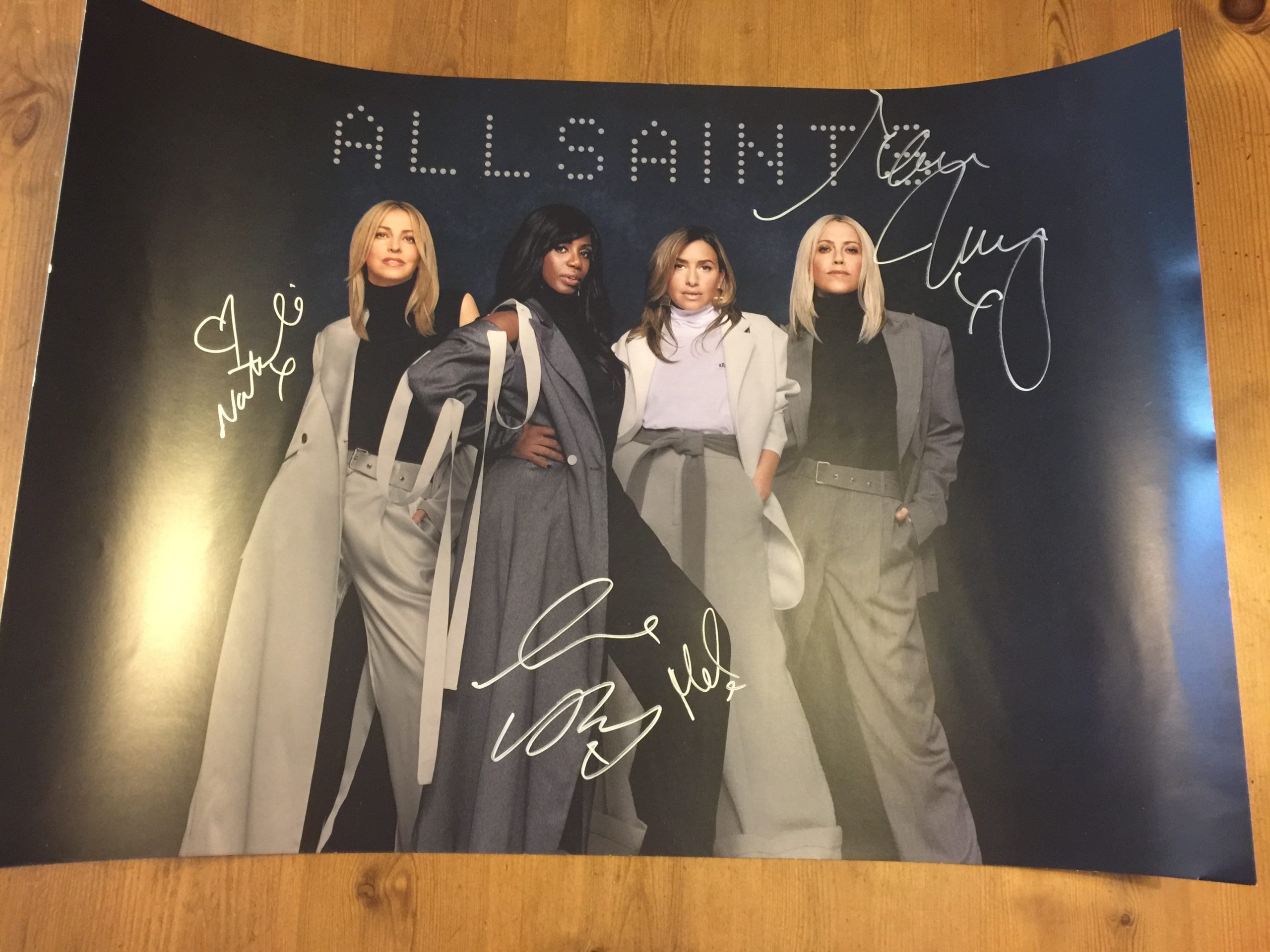 Nicole Appleton, Melanie Blatt, Natalie Appleton, Shaznay Lewis – All Saints Signed Poster