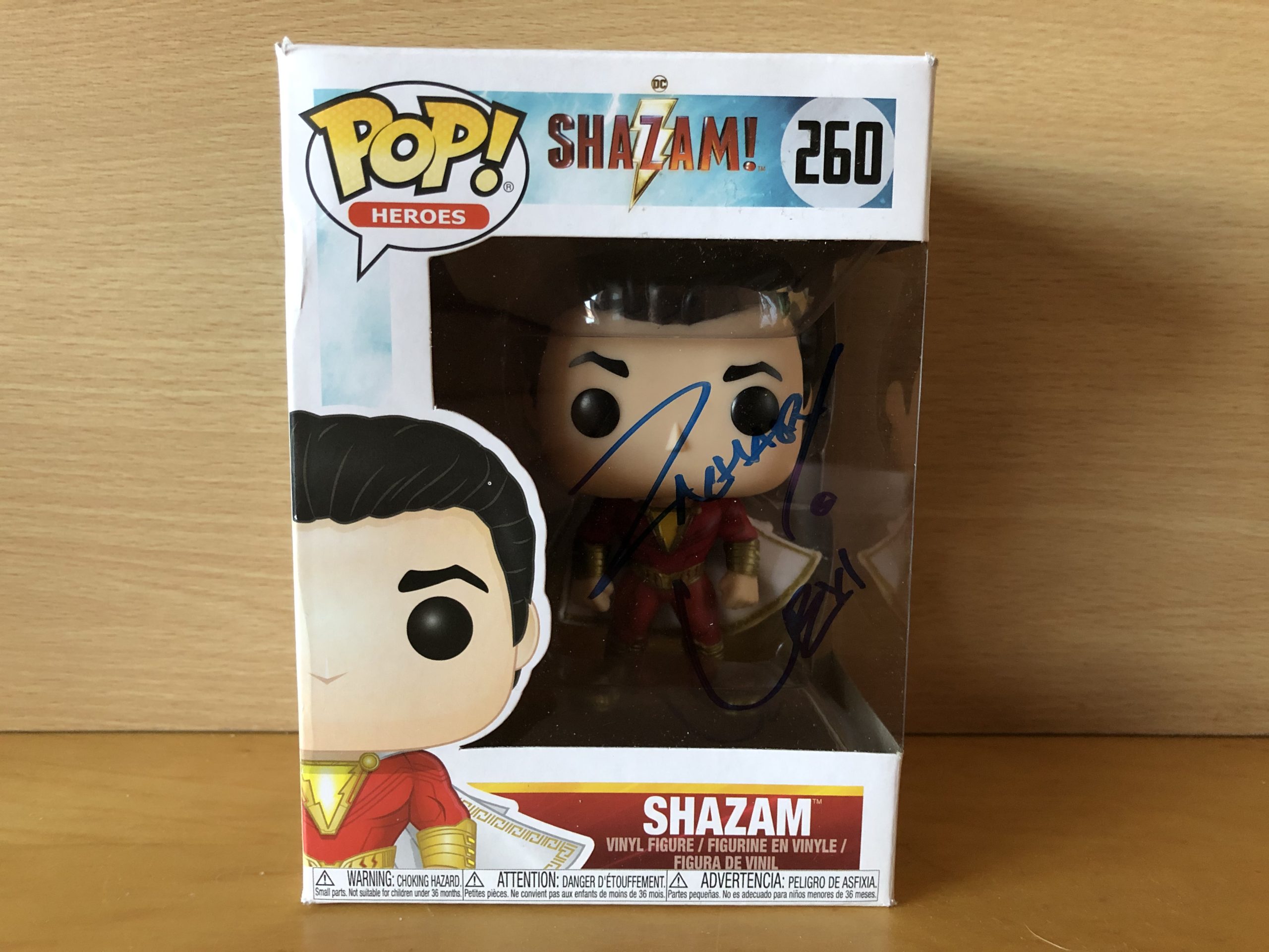 Zachary Levi Signed Pop! Box Zachary Levi Signed Pop! Box