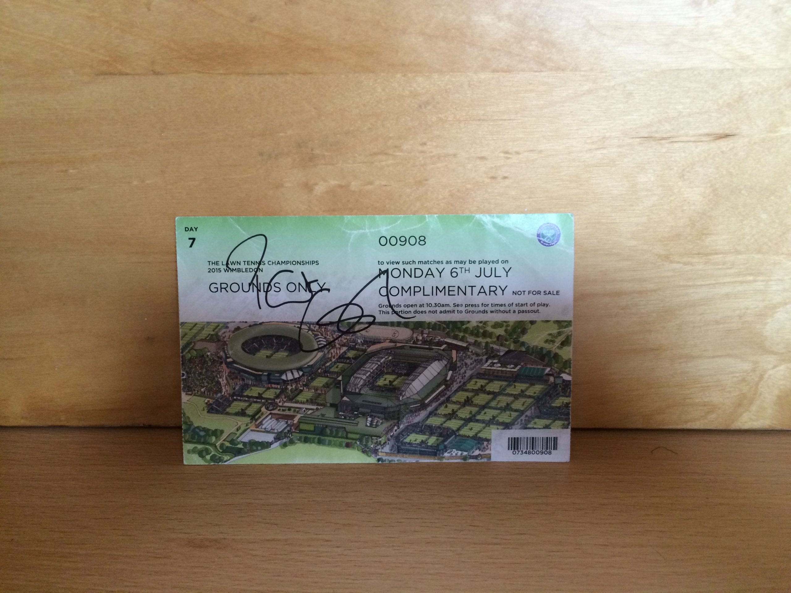 Unknown Signature on Wimbledon Ticket