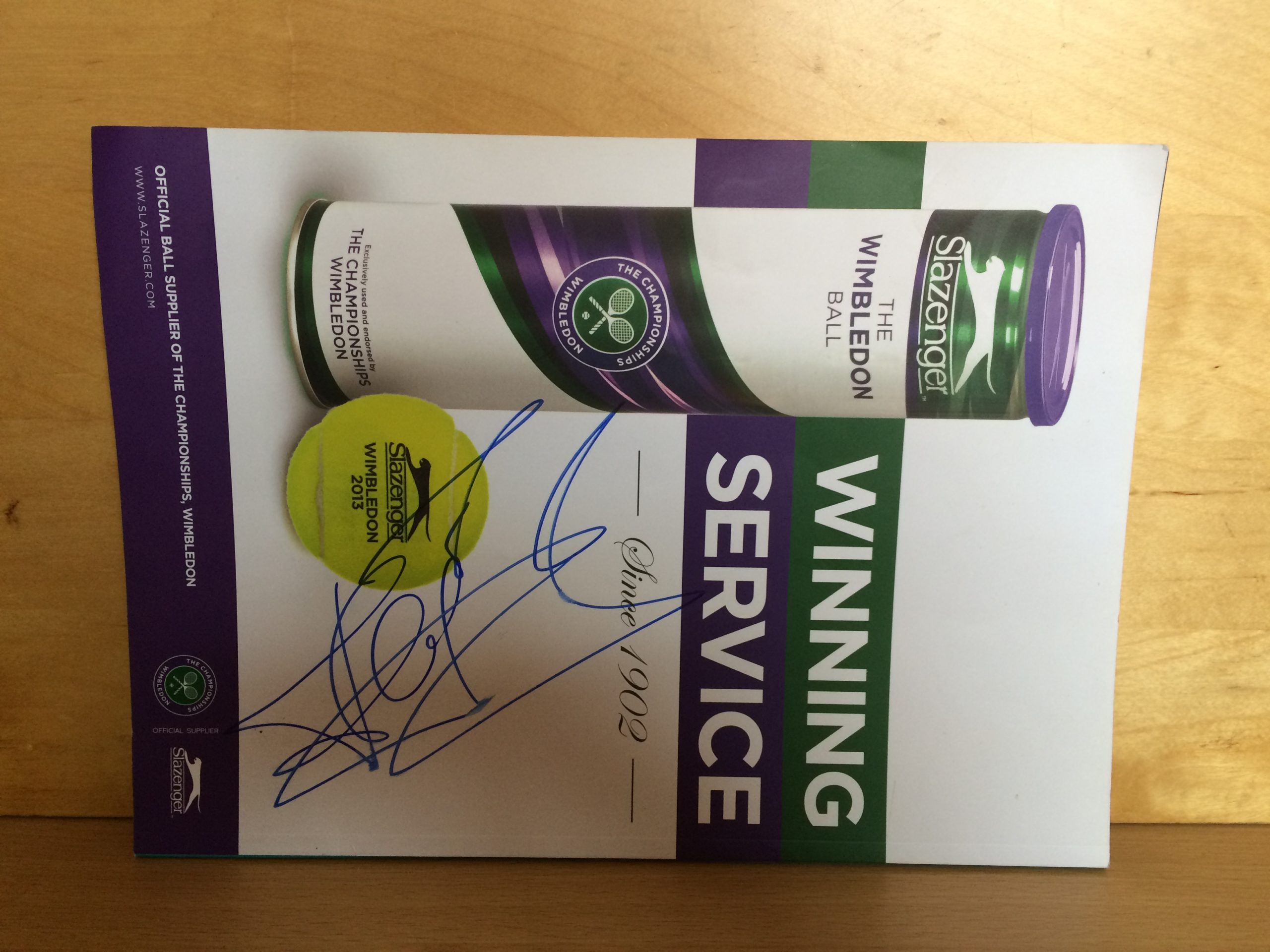 Unknown Signature on Wimbledon Programme