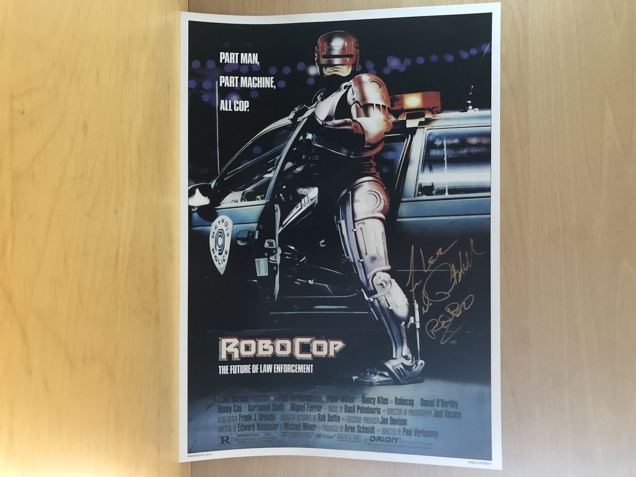 Peter Weller Signed Colour A3 Photo Peter Weller Signed Colour A3 Photo