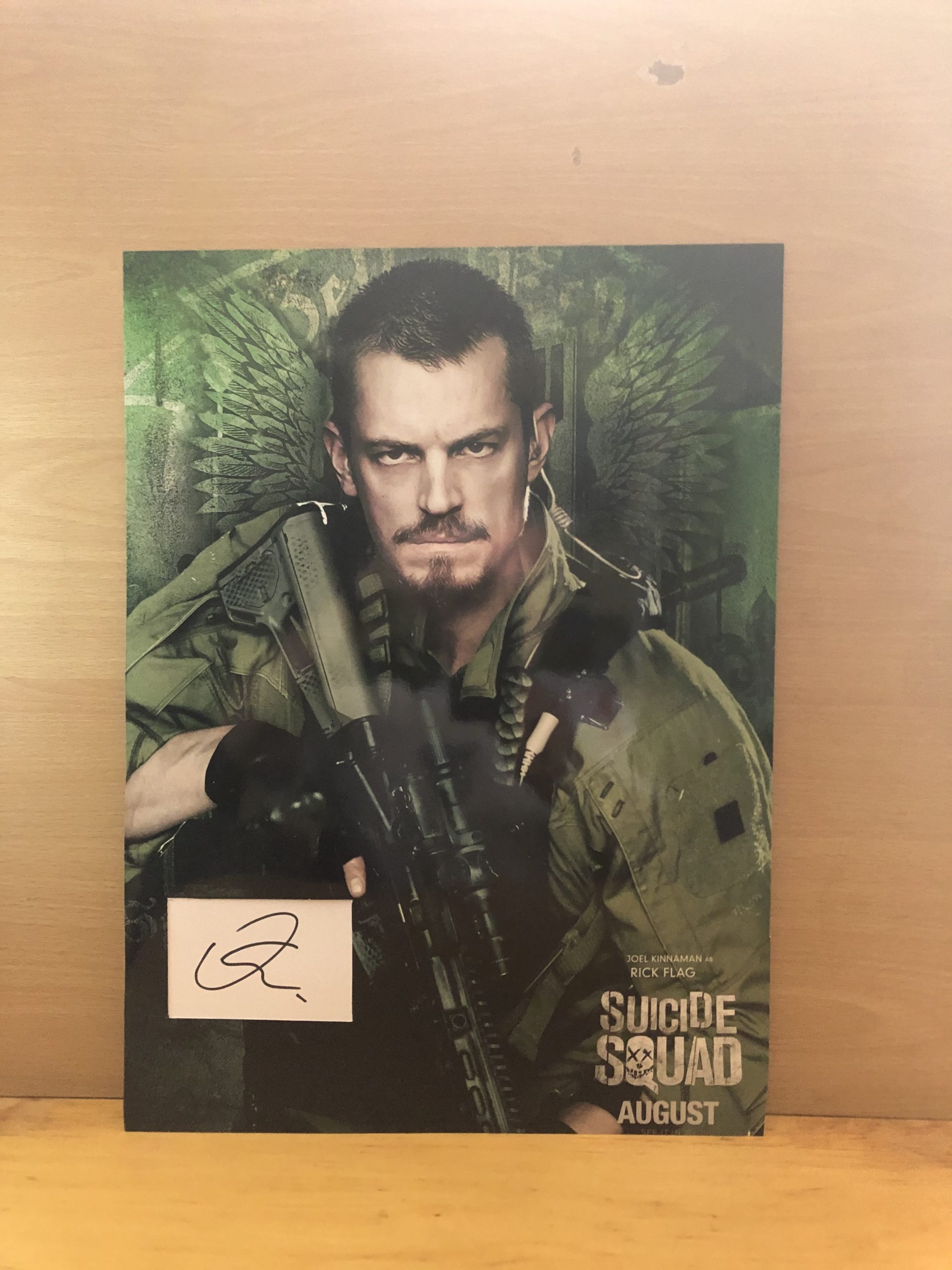 Joel Kinnaman Signed White Card Within A3 Colour Photo Joel Kinnaman Signed White Card Within A3 Colour Photo