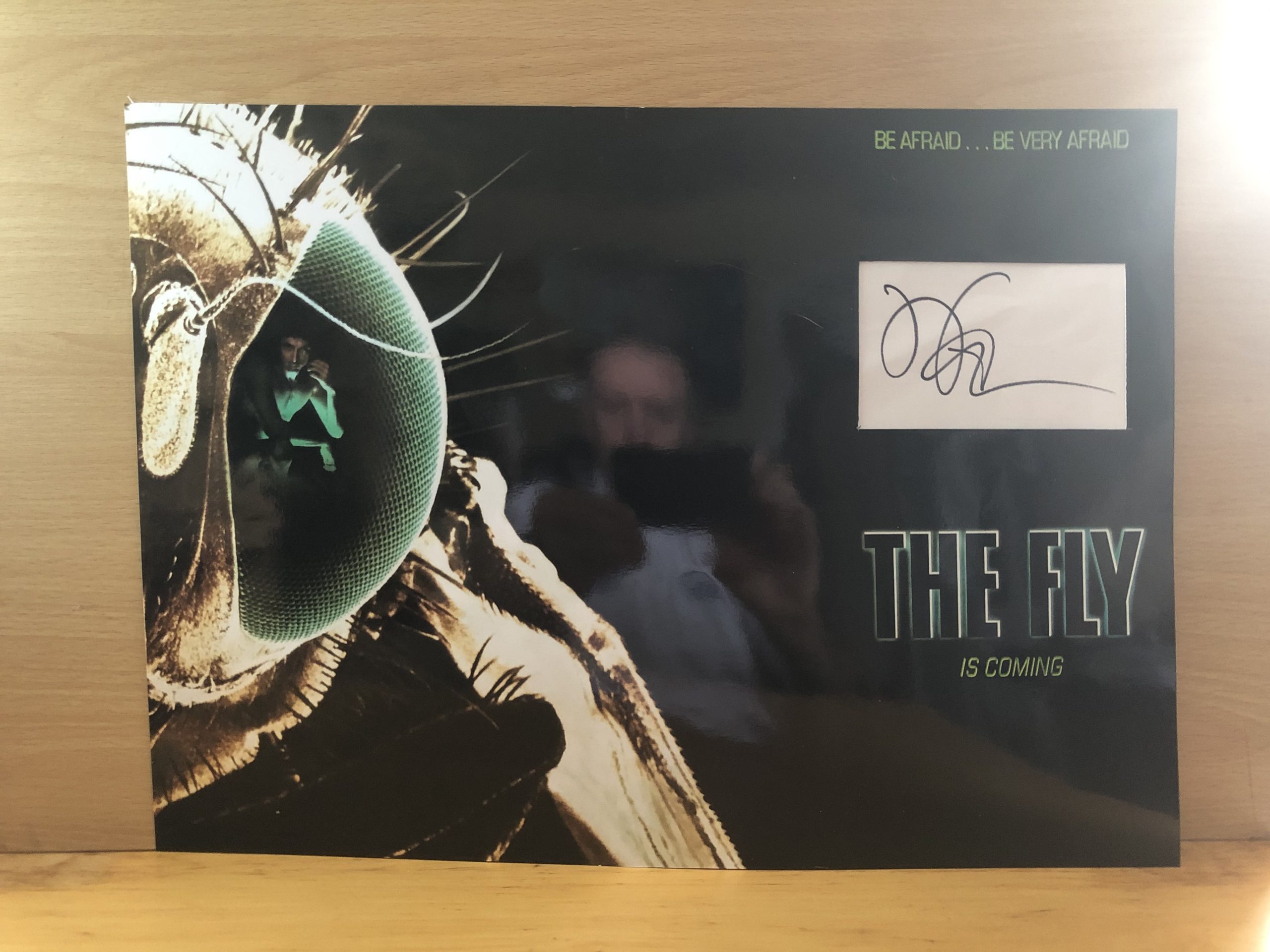 Jeff Goldblum Signed White Card Within A3 Colour Photo Jeff Goldblum Signed White Card Within A3 Colour Photo