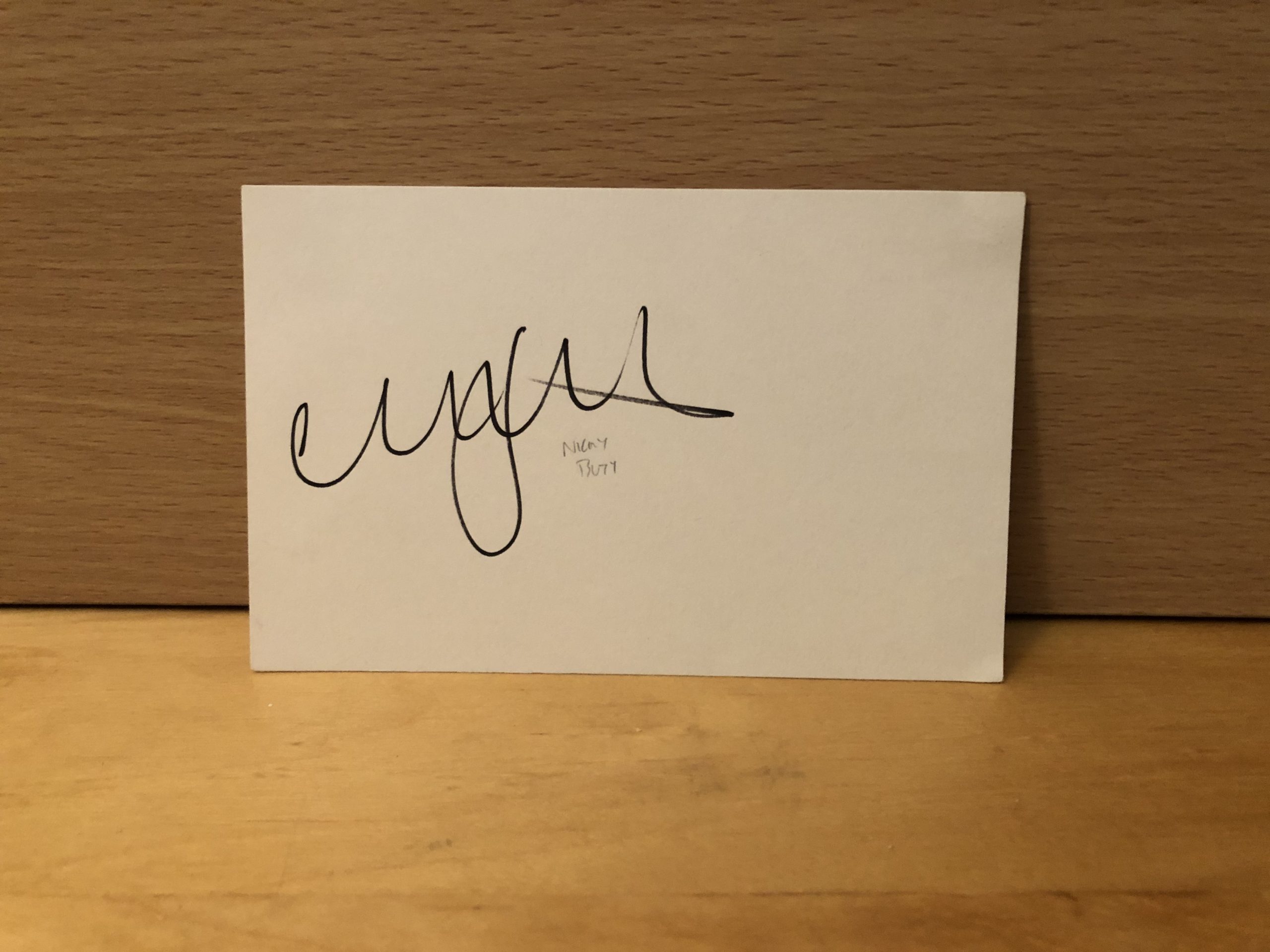 Nicky Butt Signed White Card Nicky Butt Signed White Card