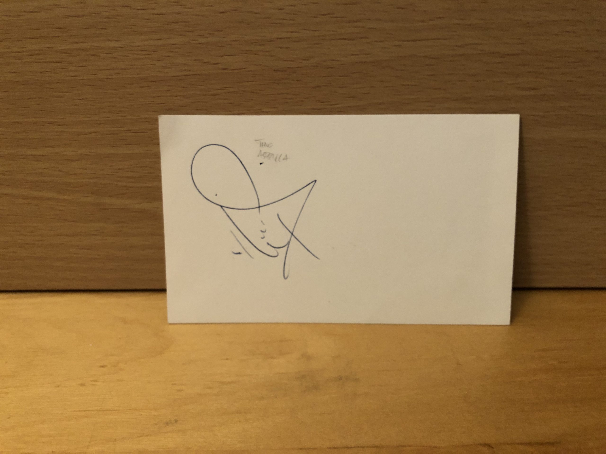 Faustino Asprilla Signed White Card Faustino Asprilla Signed White Card