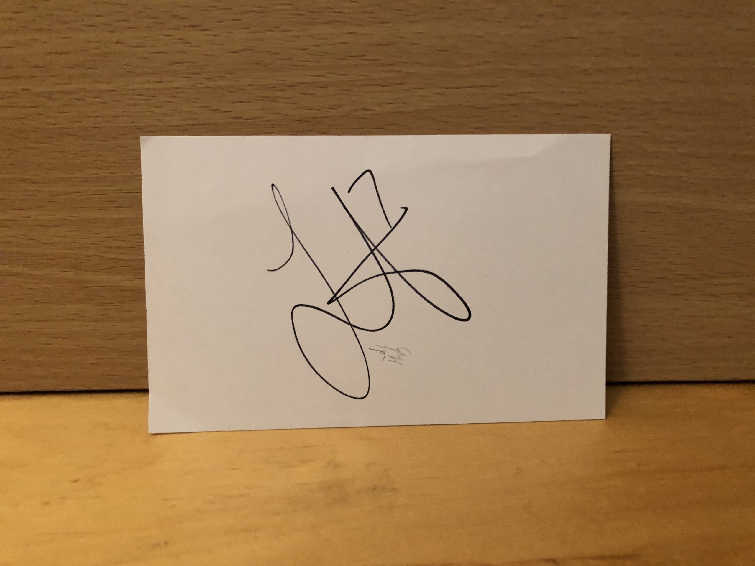 Jacob Murphy Signed White Card Jacob Murphy Signed White Card