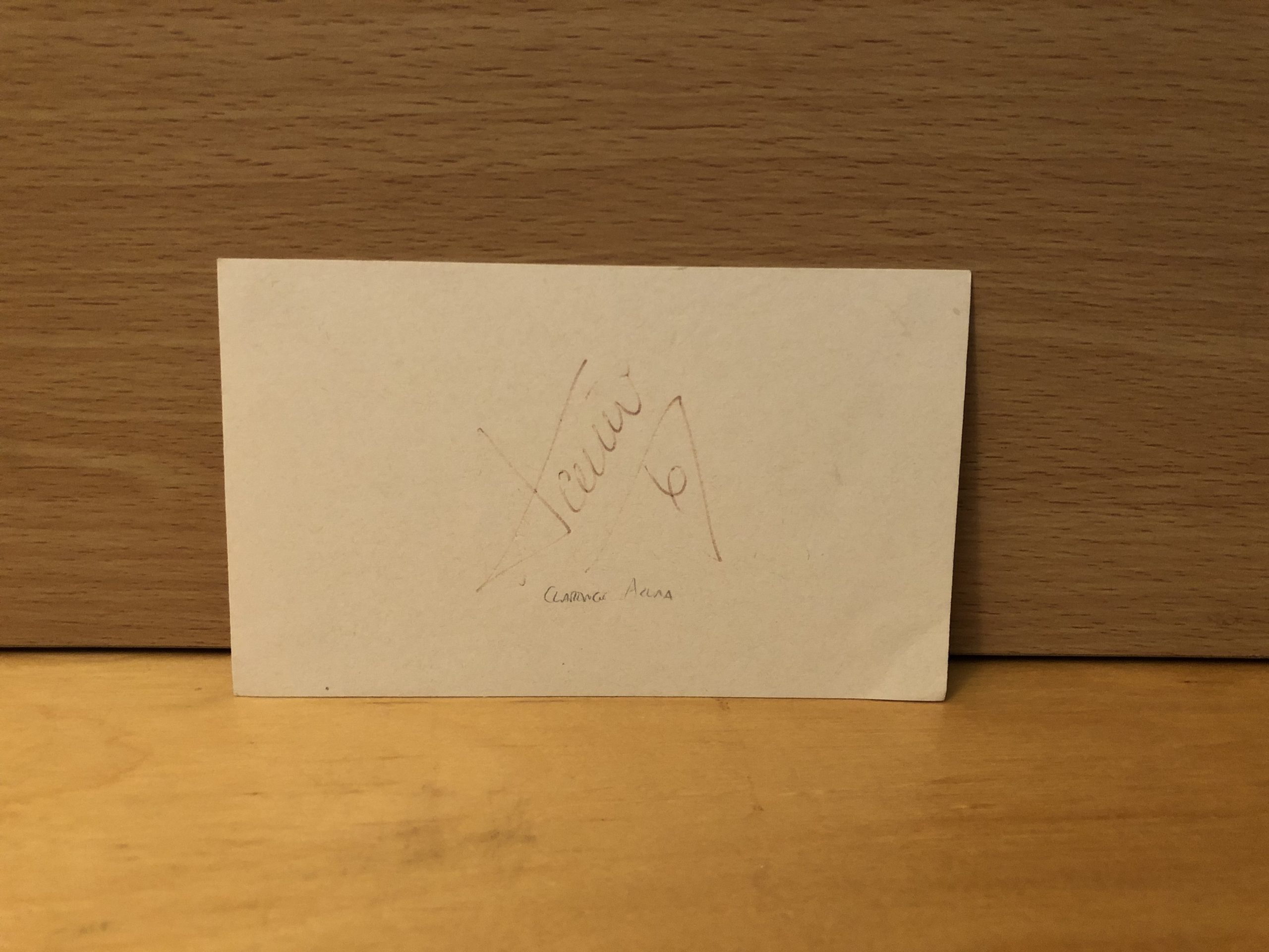 Clarence Acuña Signed White Card Clarence Acuña Signed White Card