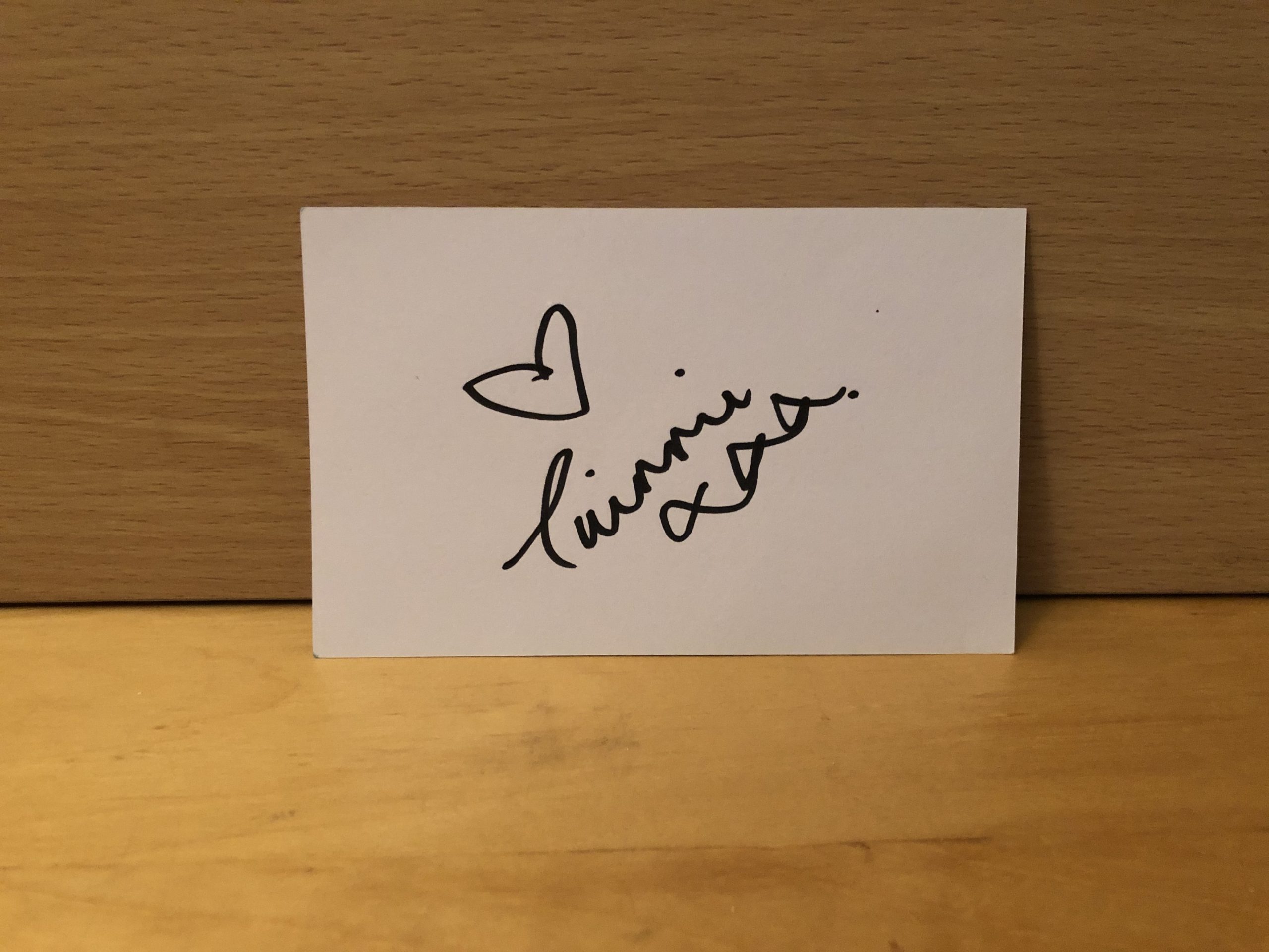 Twinnie Signed White Card