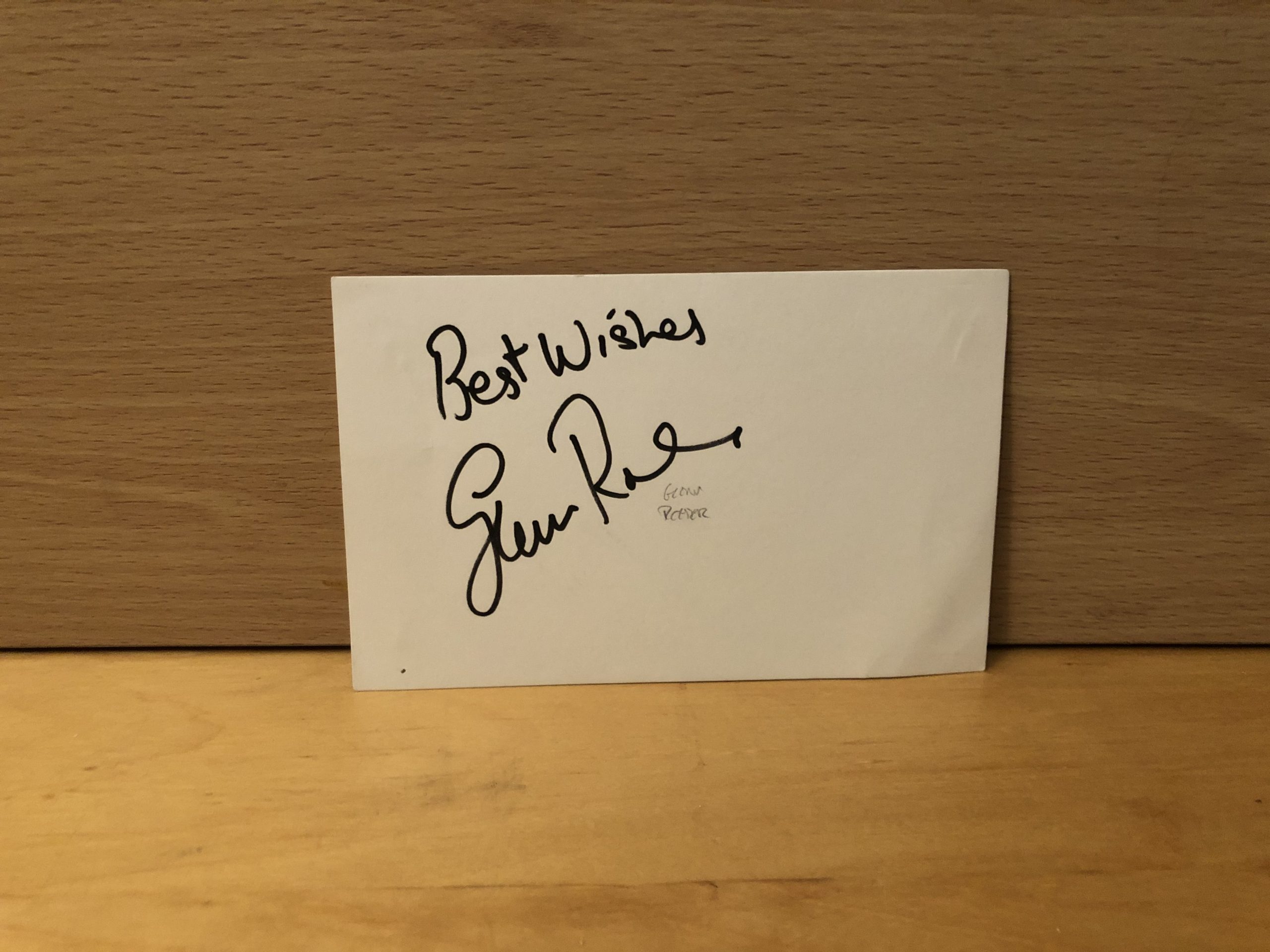 Glenn Roeder Signed White Card Glenn Roeder Signed White Card