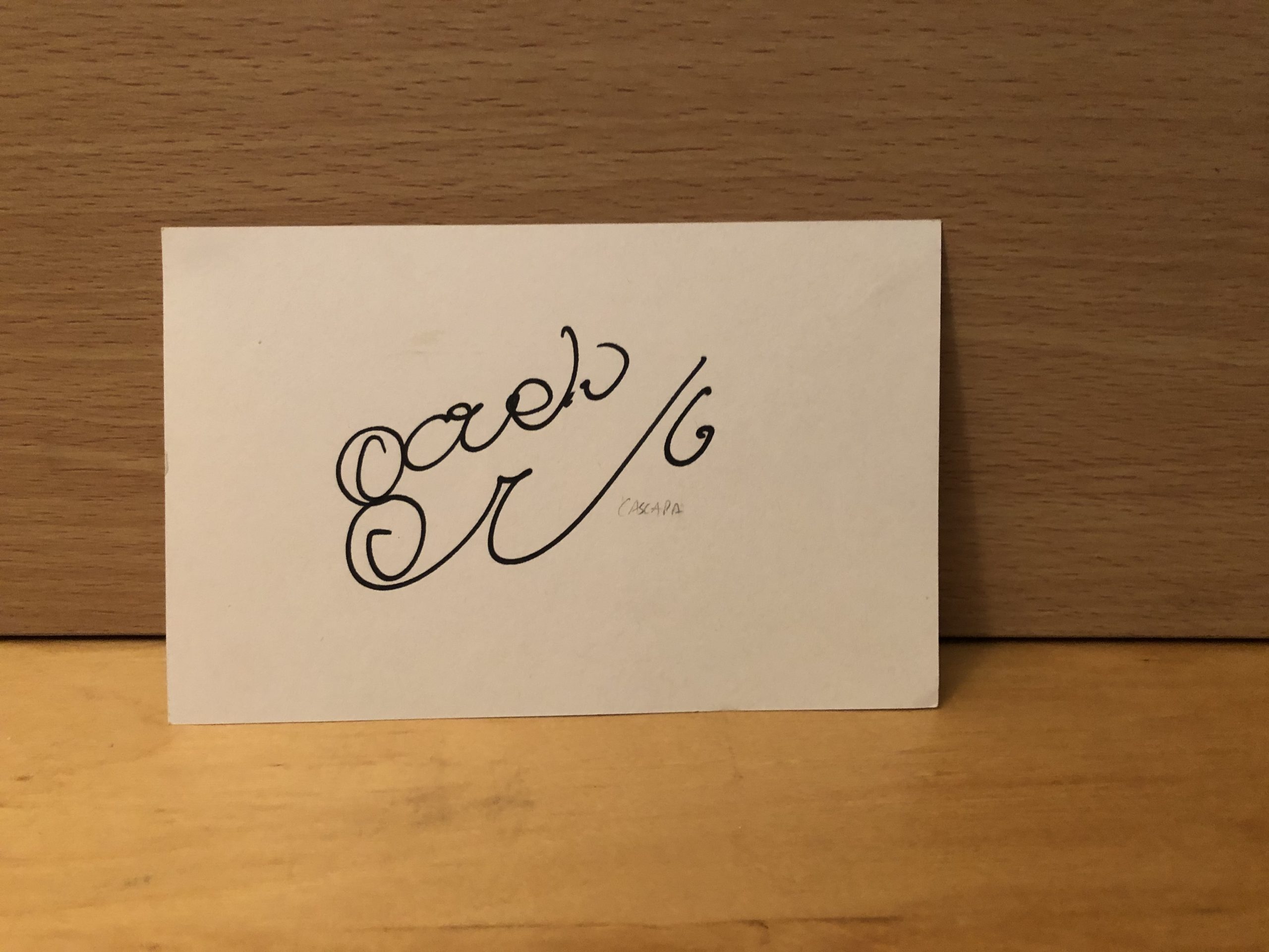 Caçapa Signed White Card
