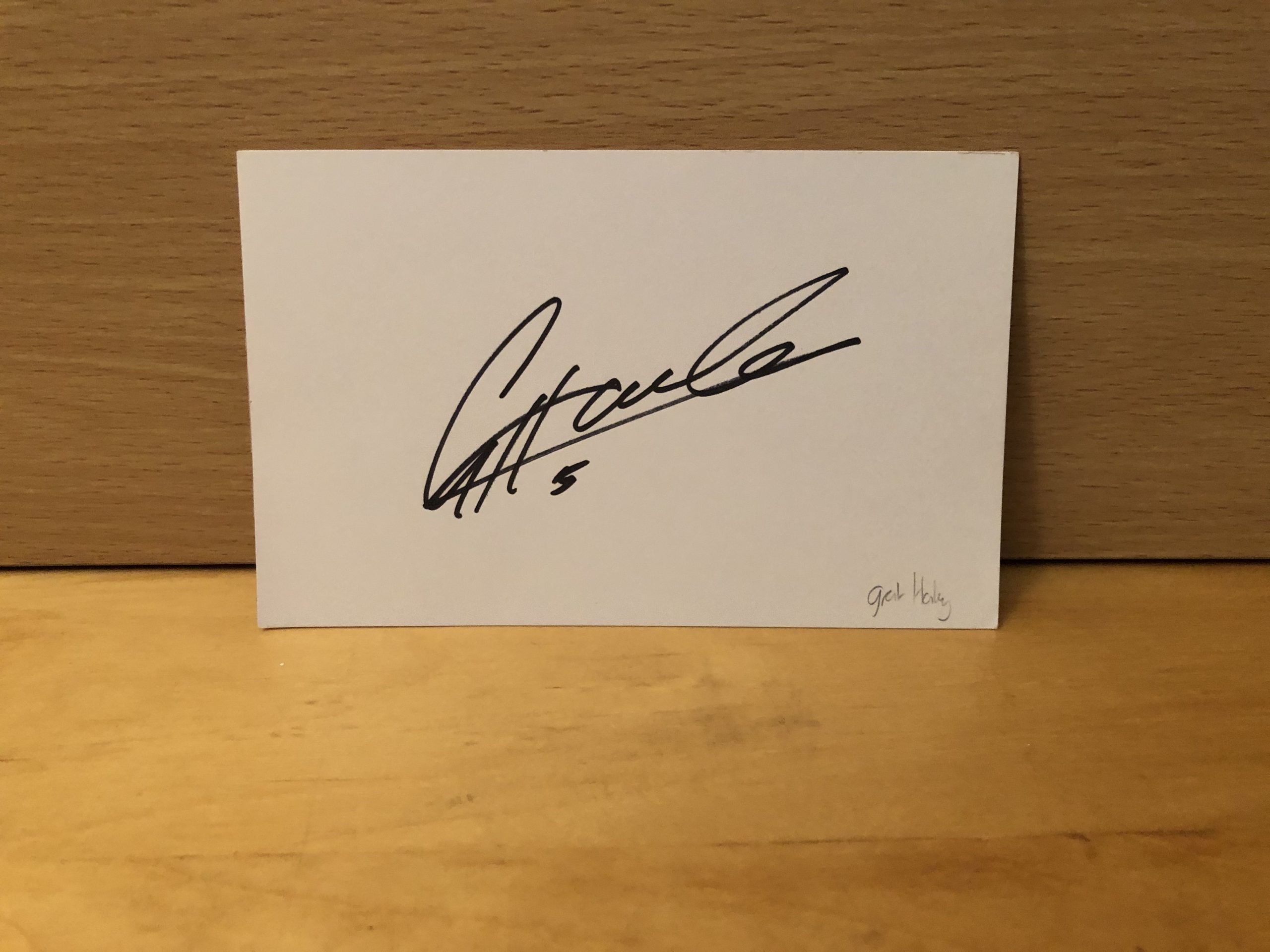 Grant Hanley Signed White Card