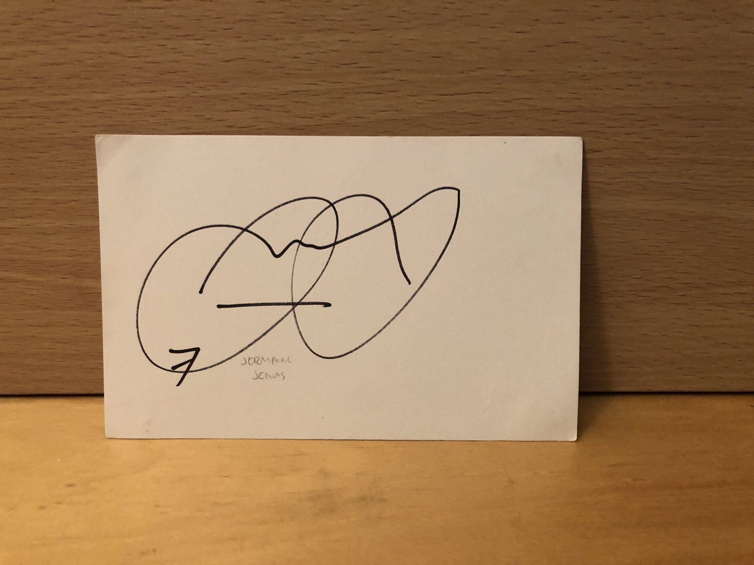 Jermaine Jenas Signed White Card