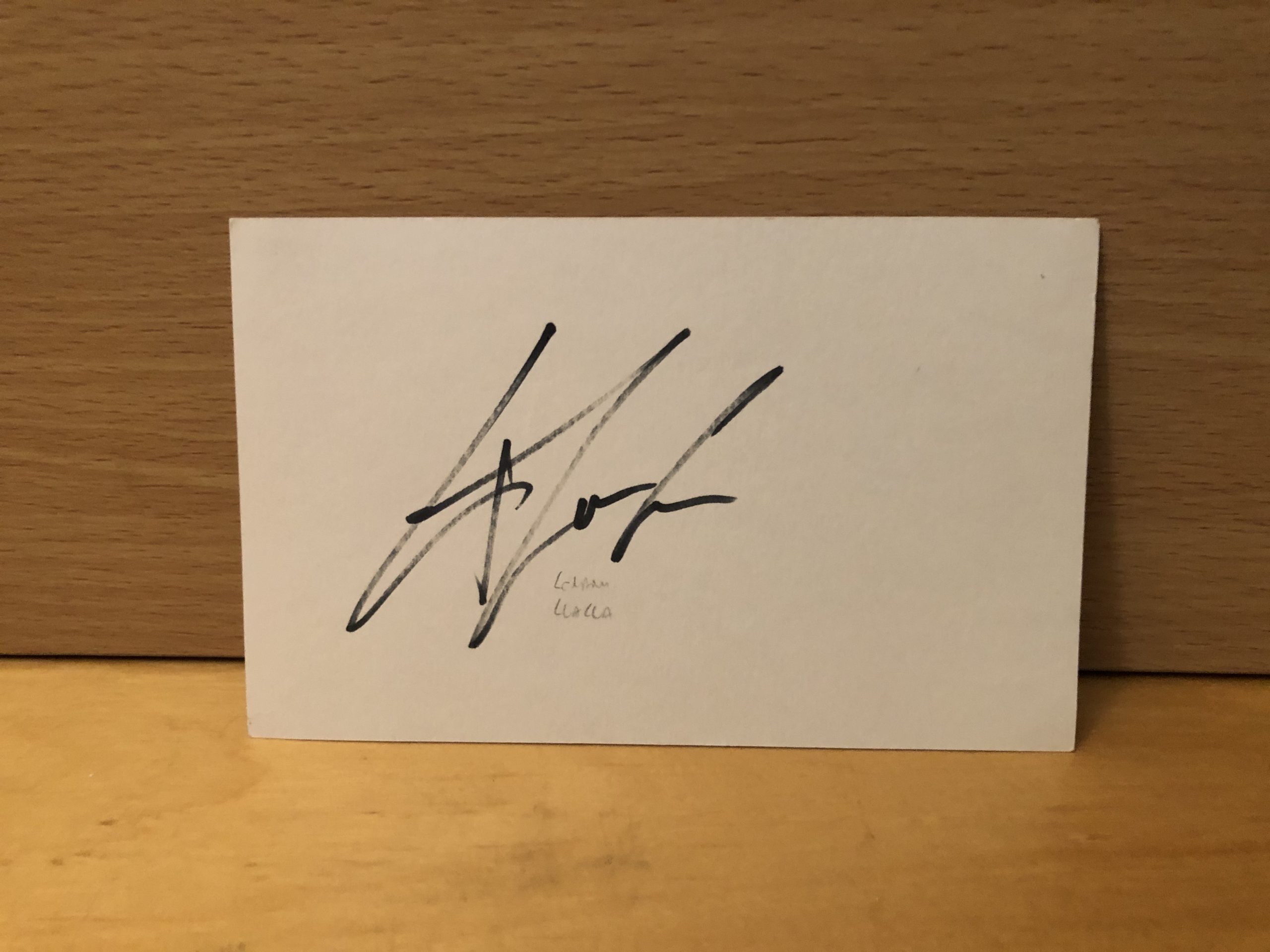 Lomana LuaLua Signed White Card