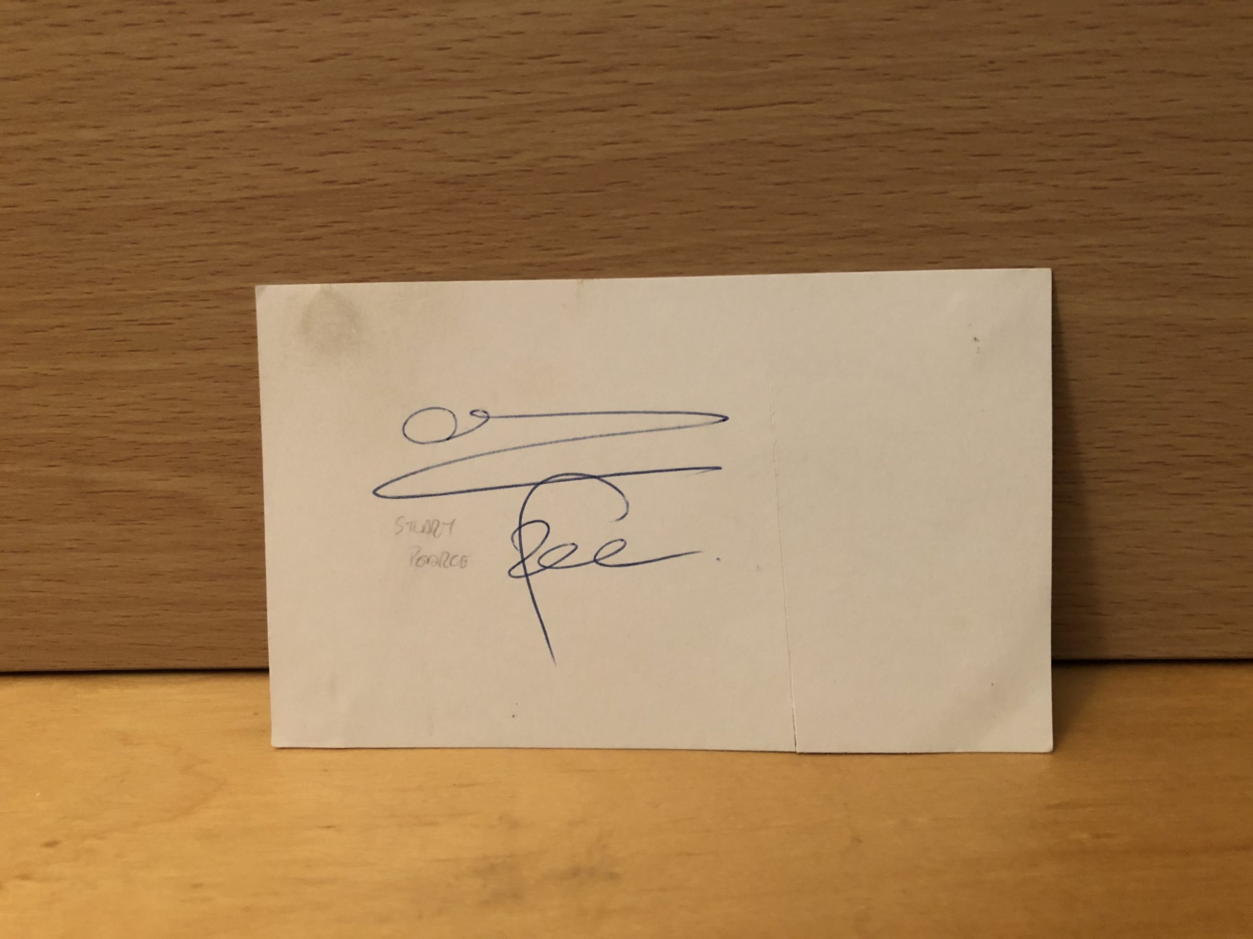 Stuart Pearce Signed White Card