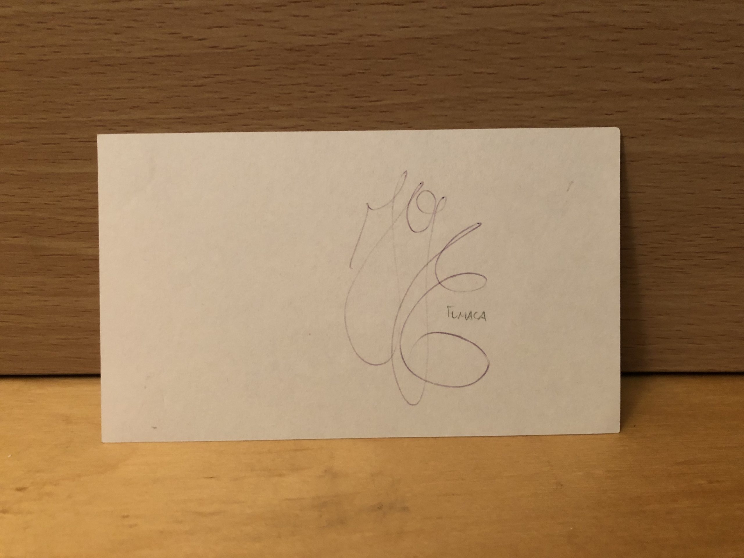 Fumaça Signed White Card