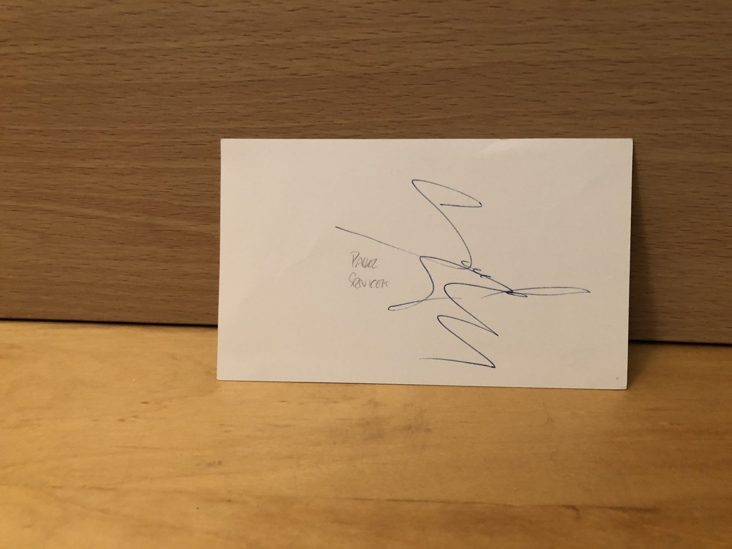 Pavel Srníček Signed White Card
