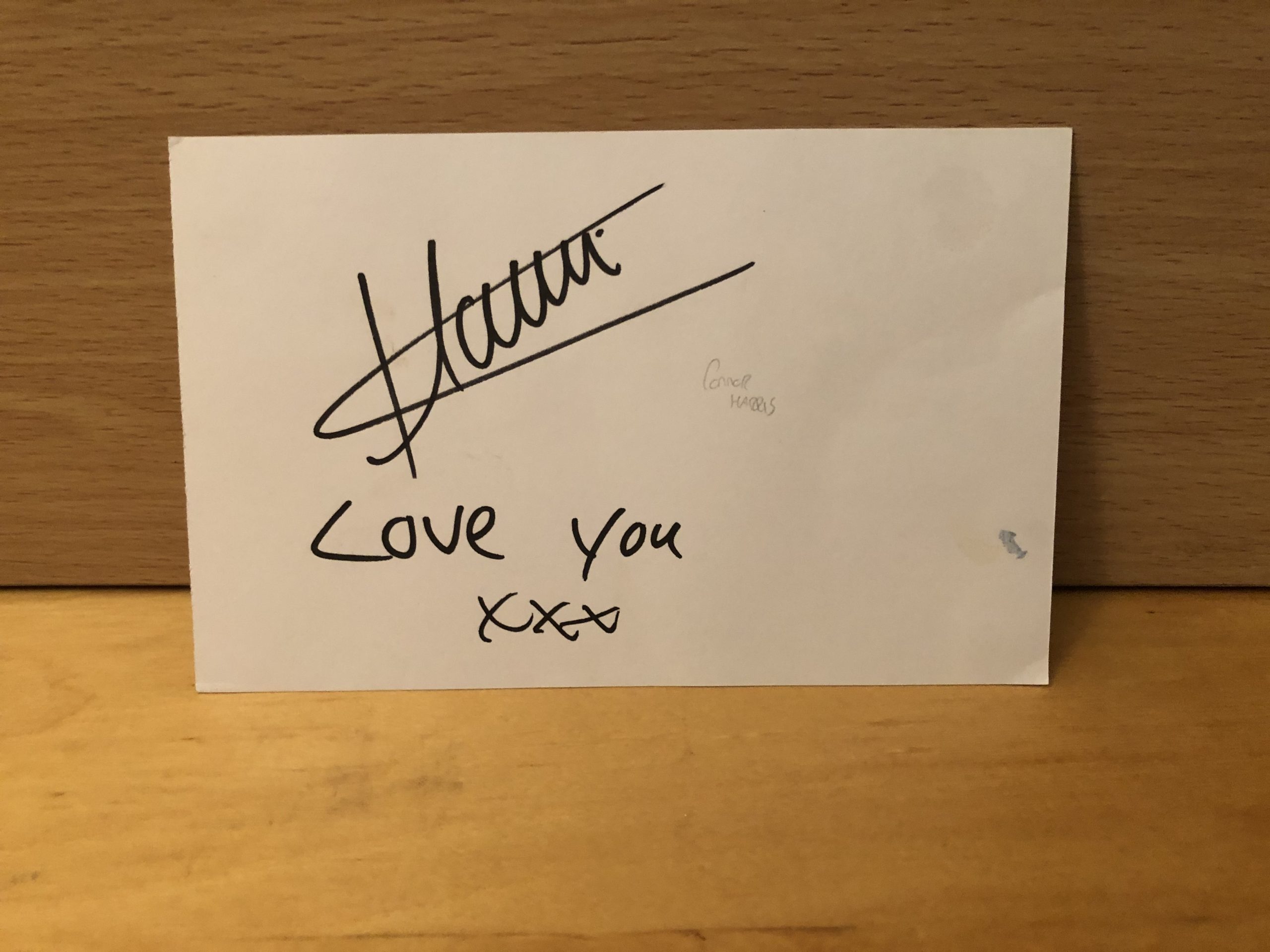 Unknown Signature on White Card