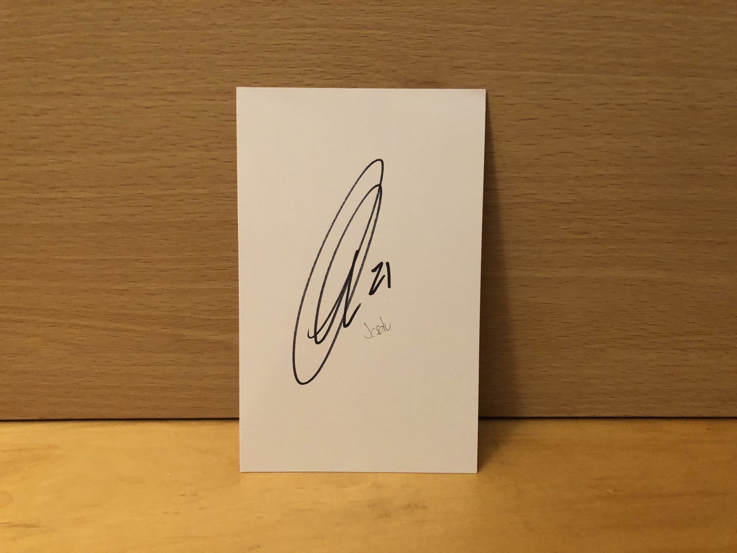 Joselu Signed White Card