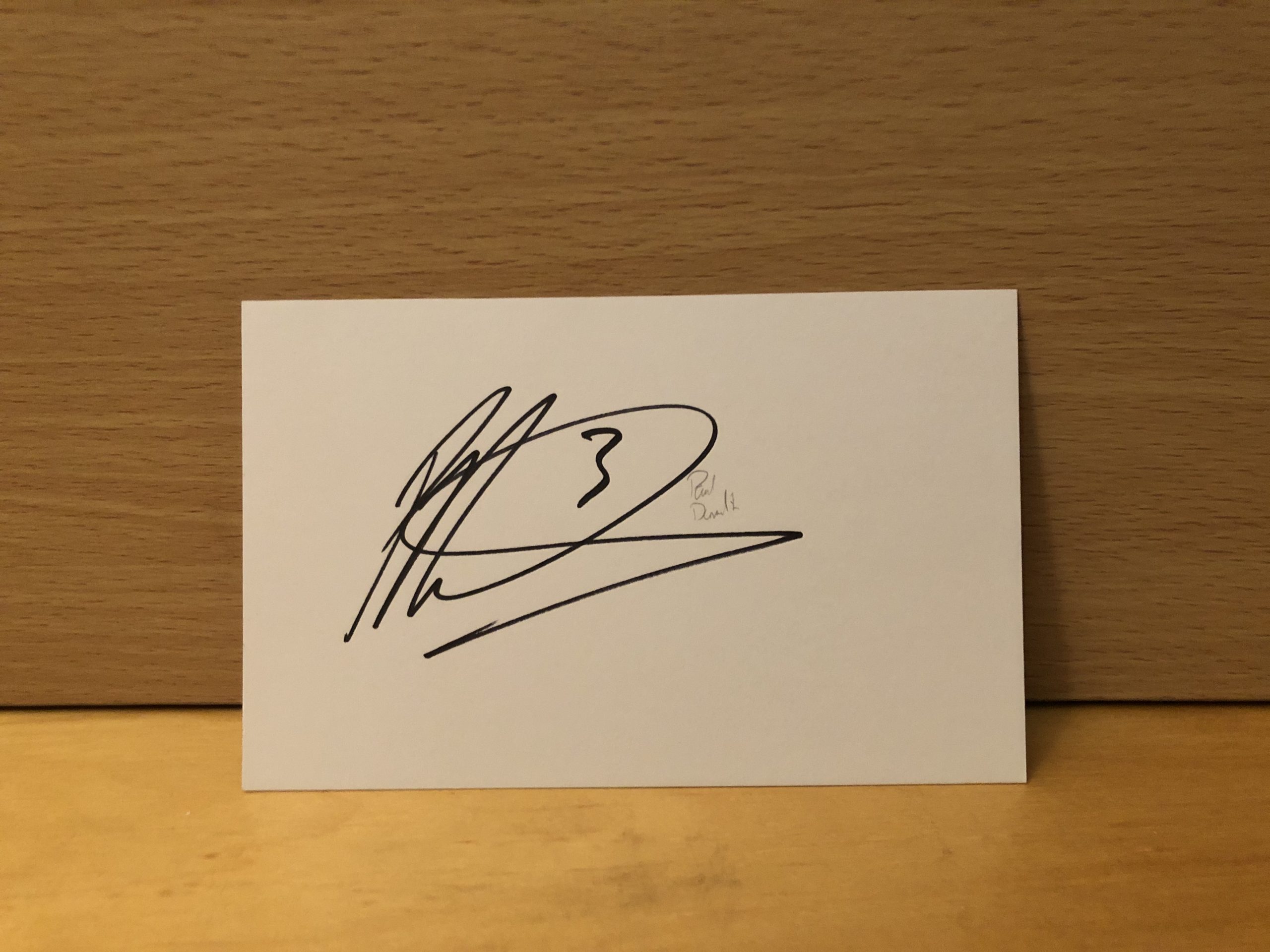Paul Dummett Signed White Card