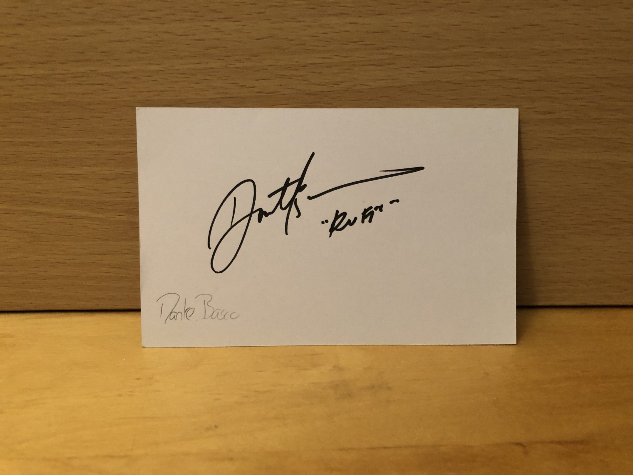 Dante Basco Signed White Card