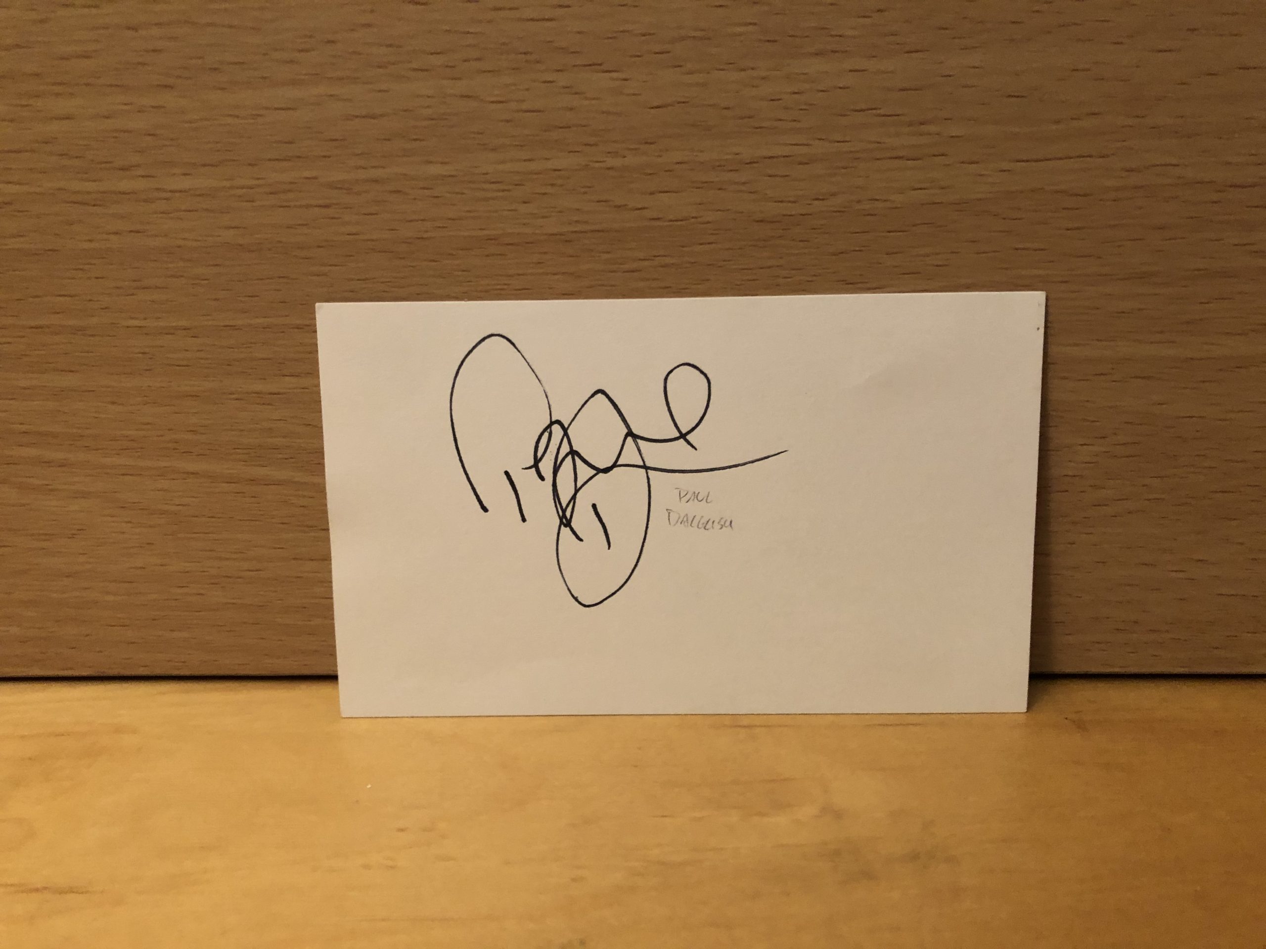 Paul Dalglish Signed White Card Paul Dalglish Signed White Card