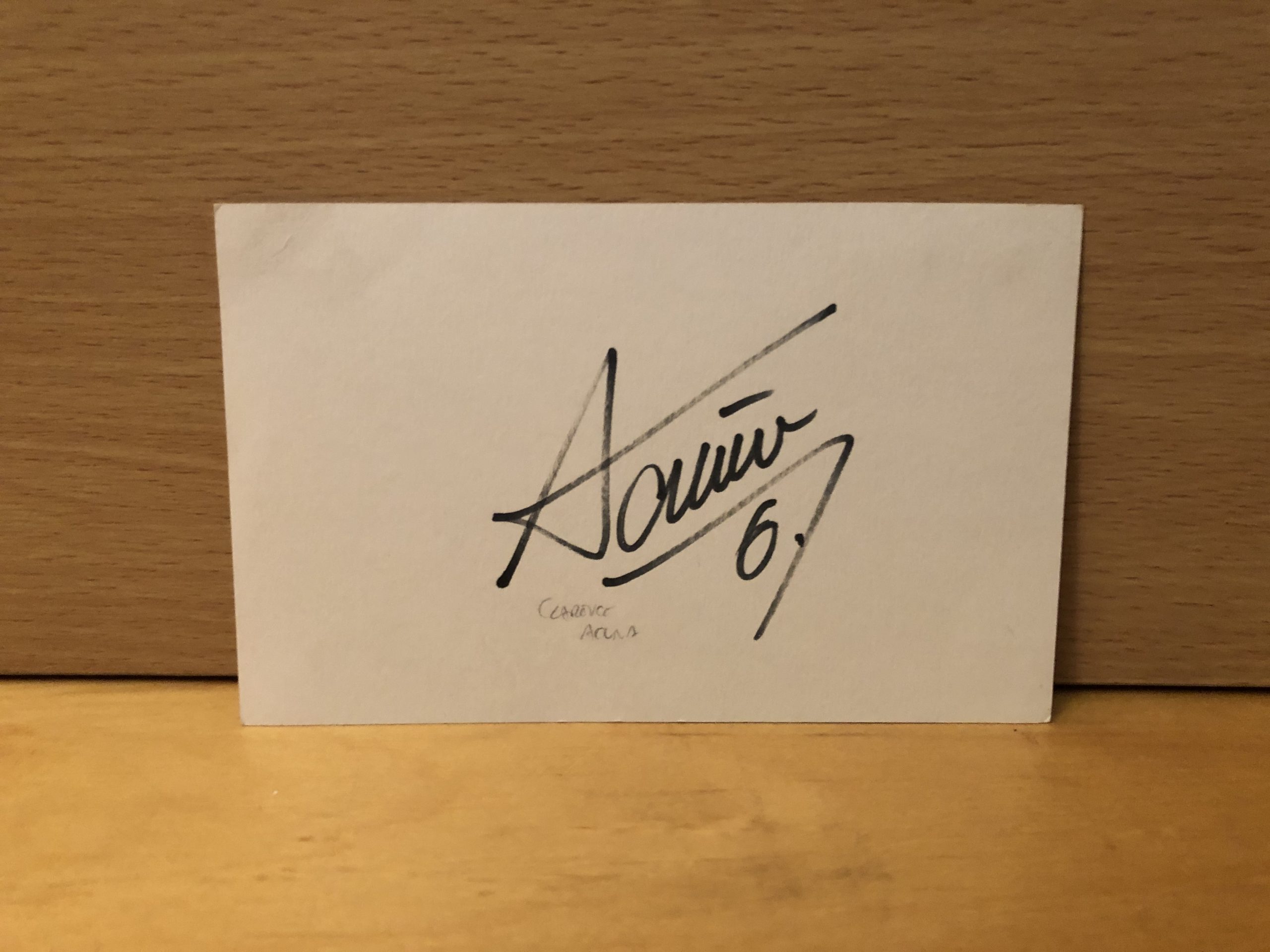 Clarence Acuña Signed White Card