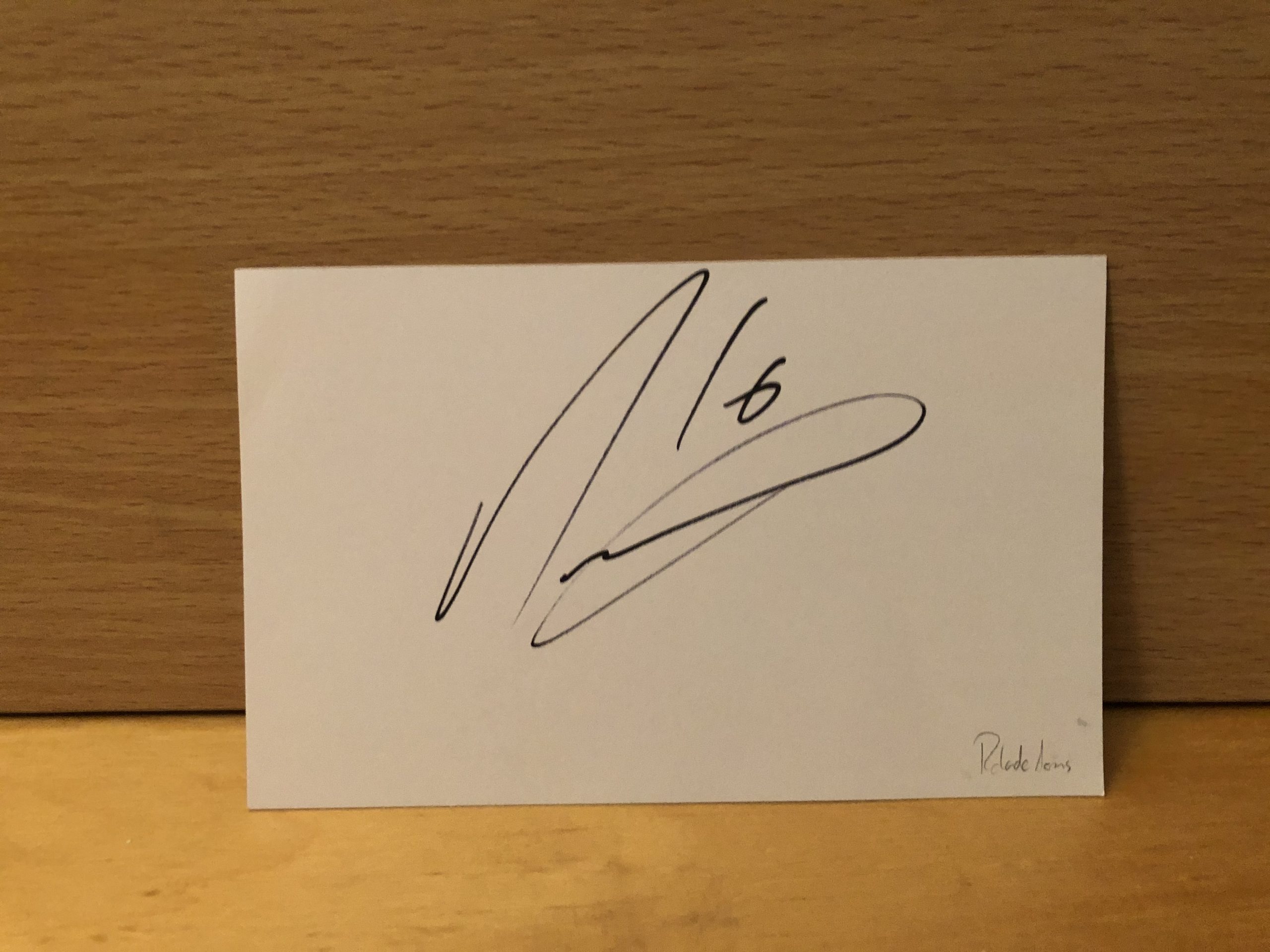 Rolando Aarons Signed White Card Rolando Aarons Signed White Card