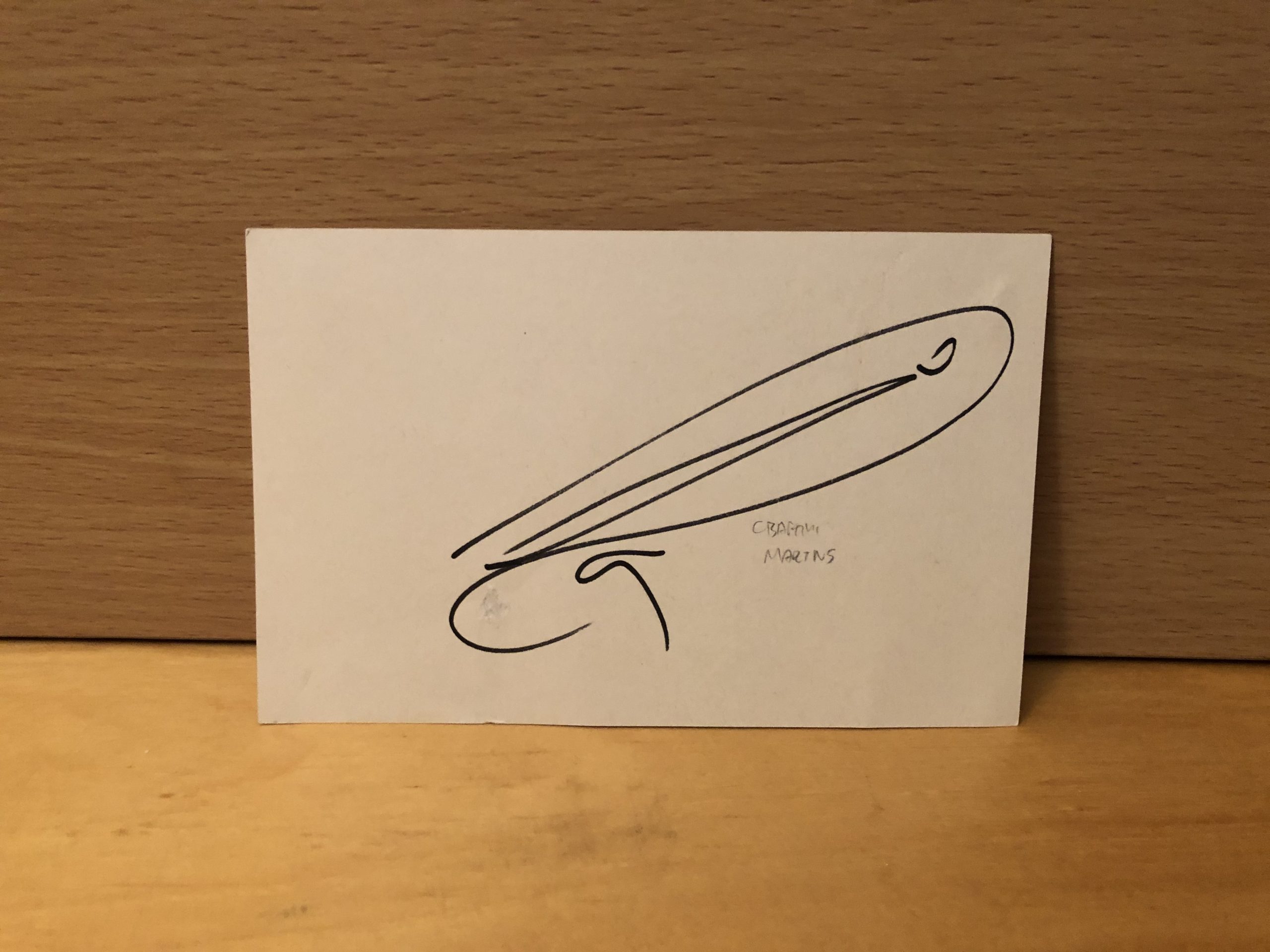 Obafemi Martins Signed White Card Obafemi Martins Signed White Card