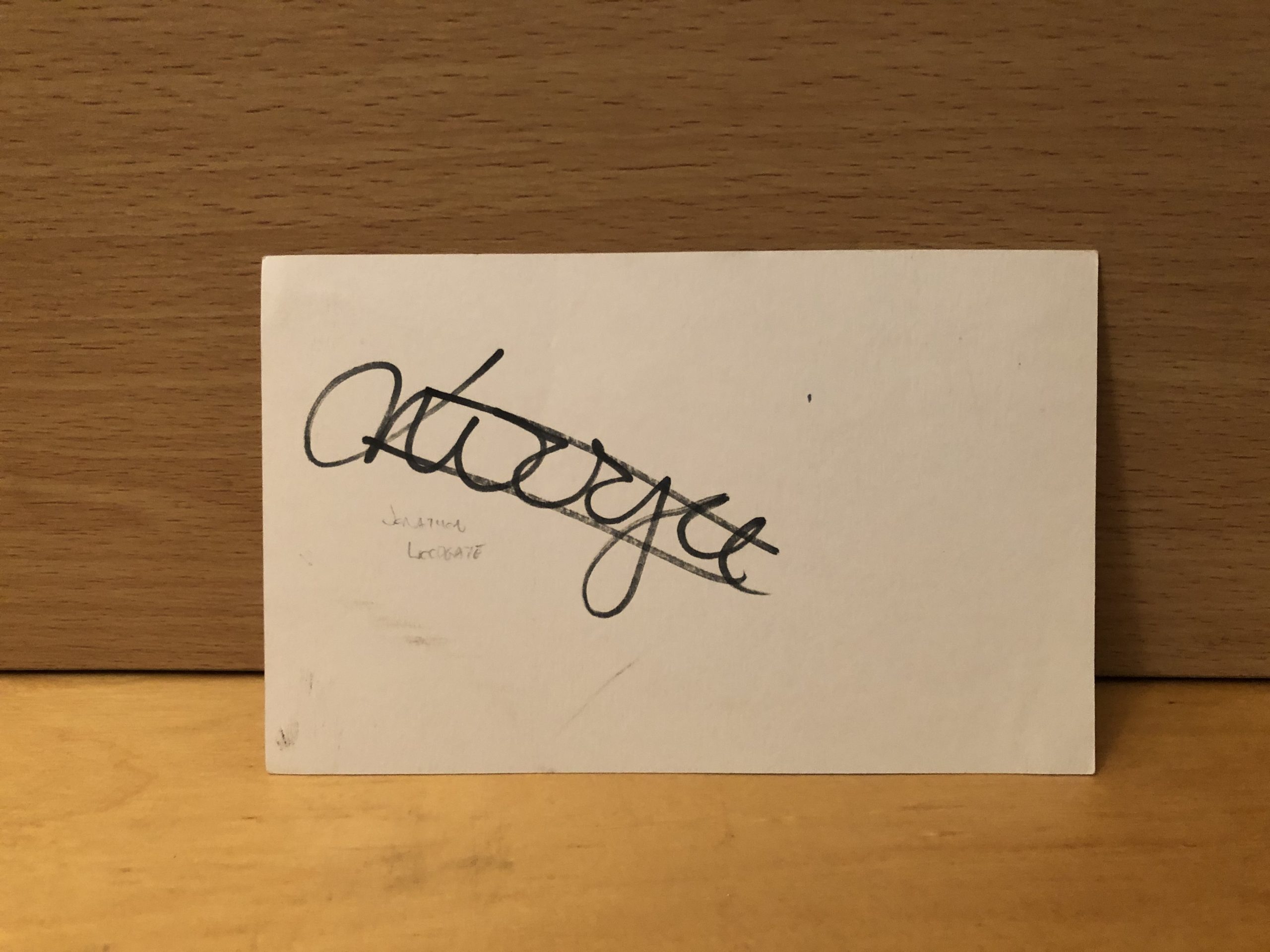 Jonathan Woodgate Signed White Card Jonathan Woodgate Signed White Card
