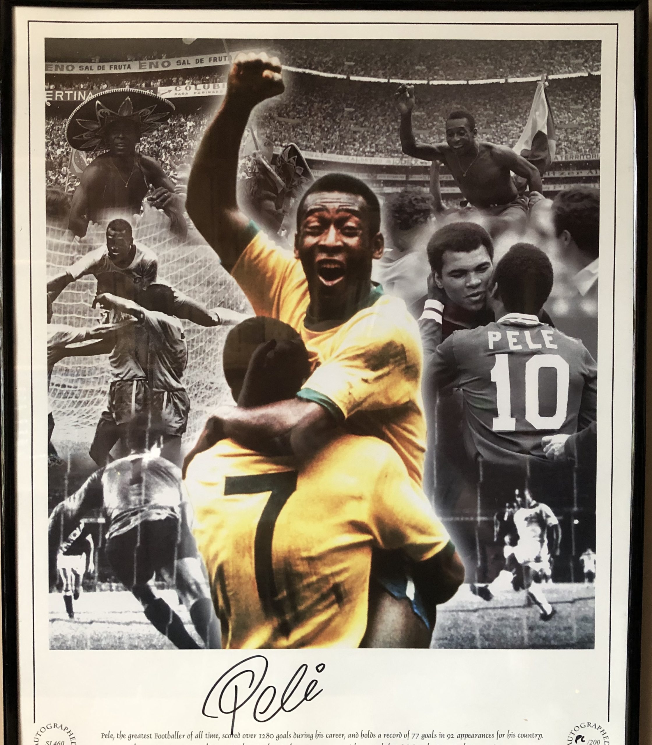 Pele Signed Colour Poster Pele Signed Colour Poster