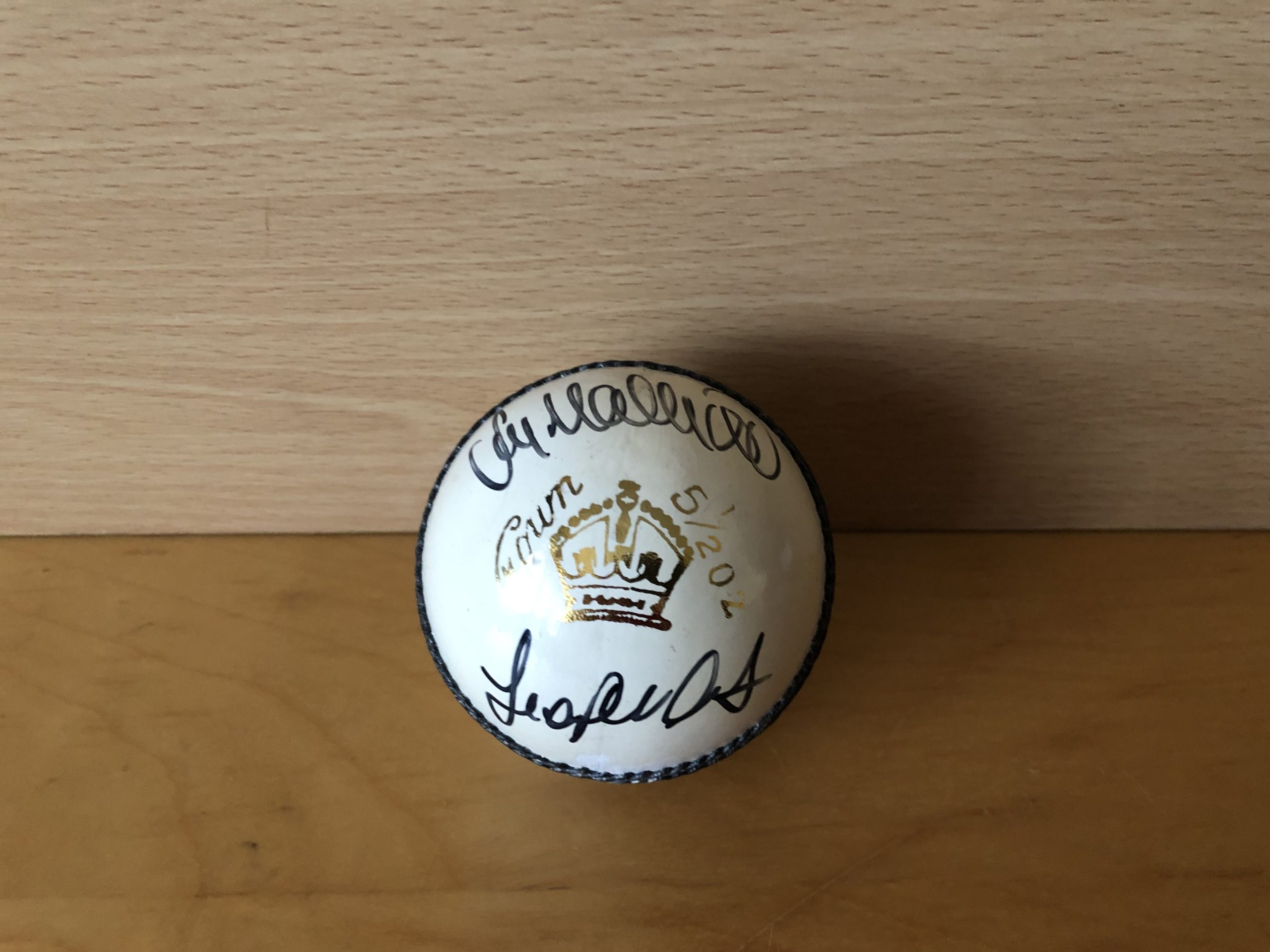 Unknown Multiple Signatures on Cricket Ball